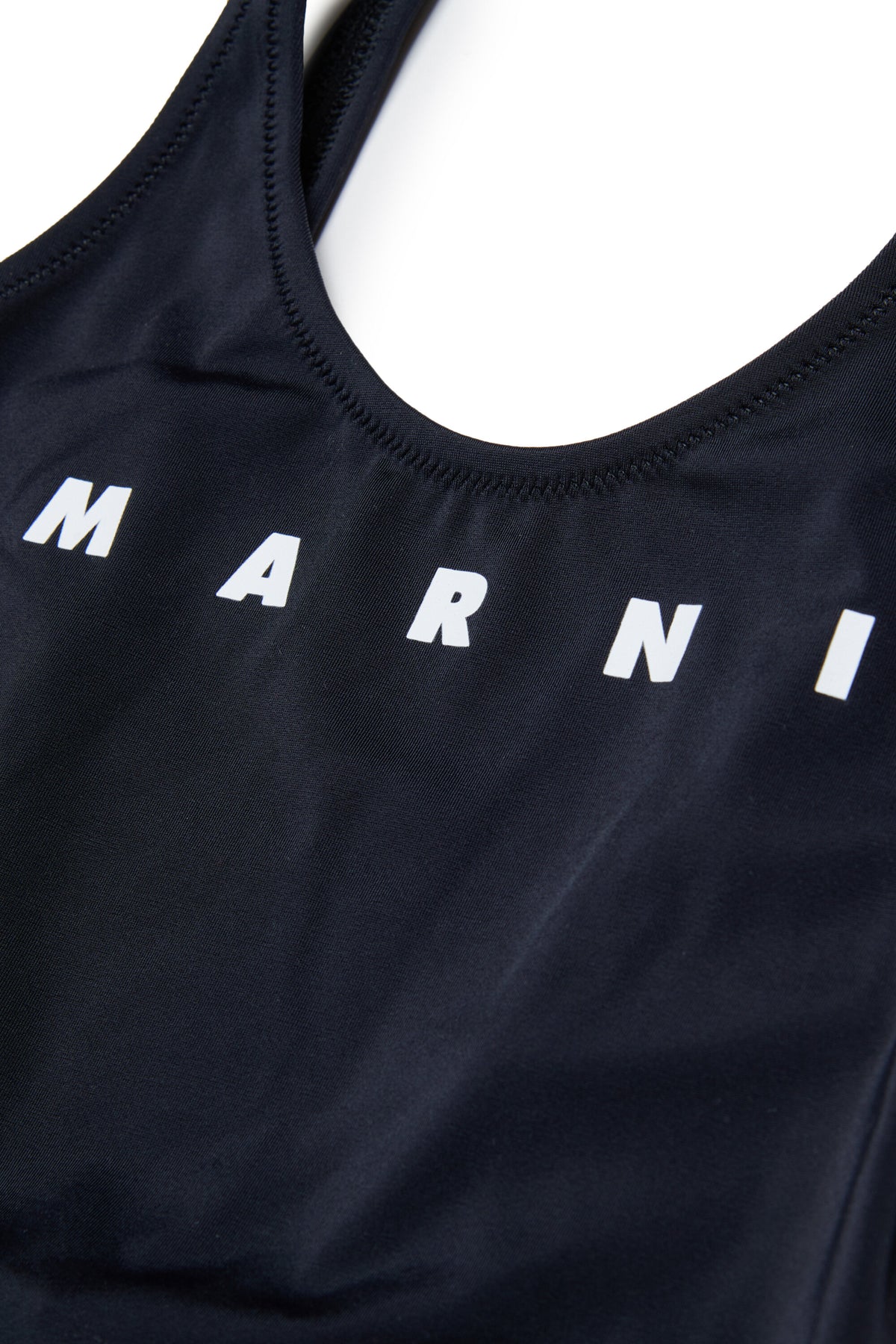 One-piece swimsuit with logo