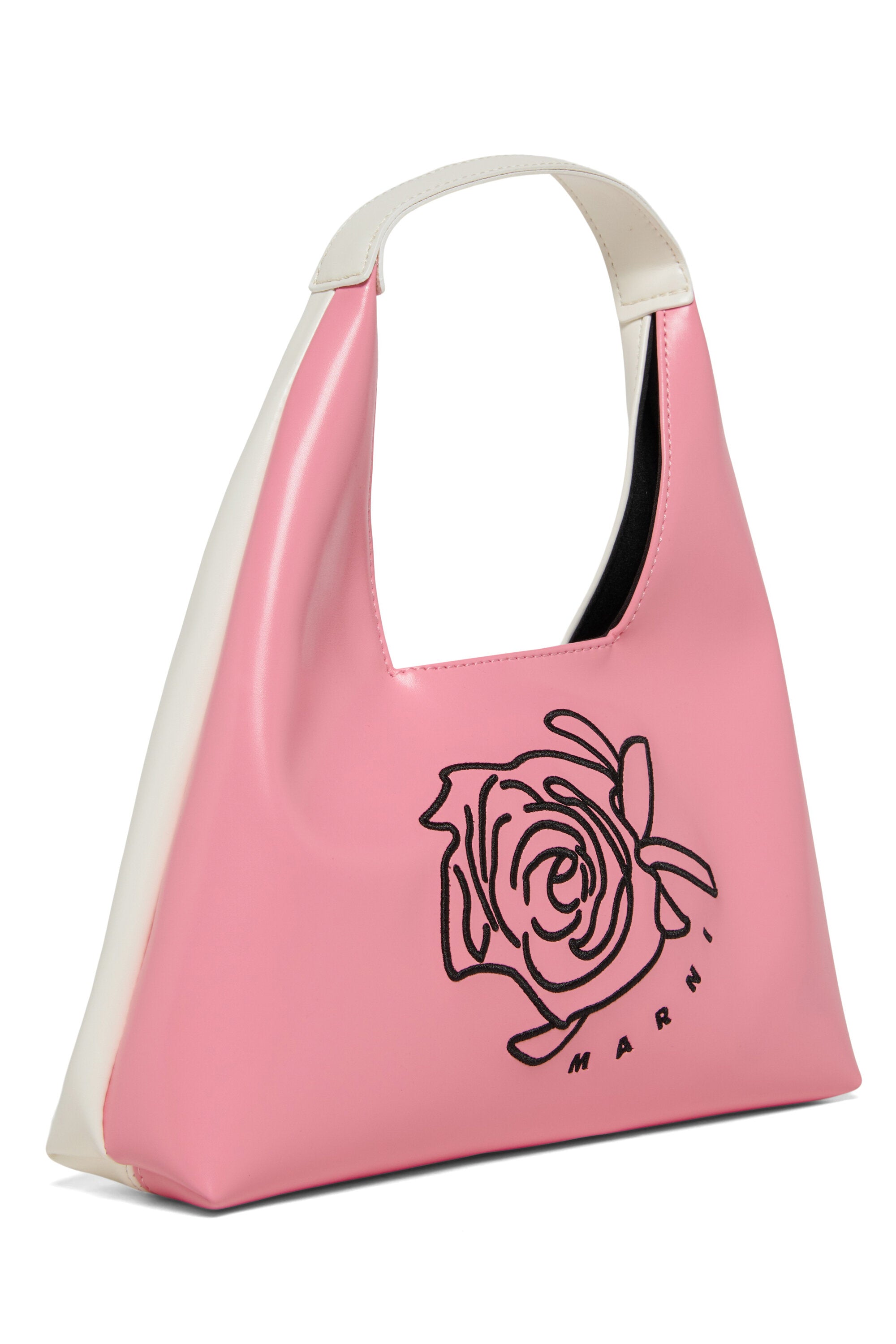 Diamond shoulder bag with floral pattern