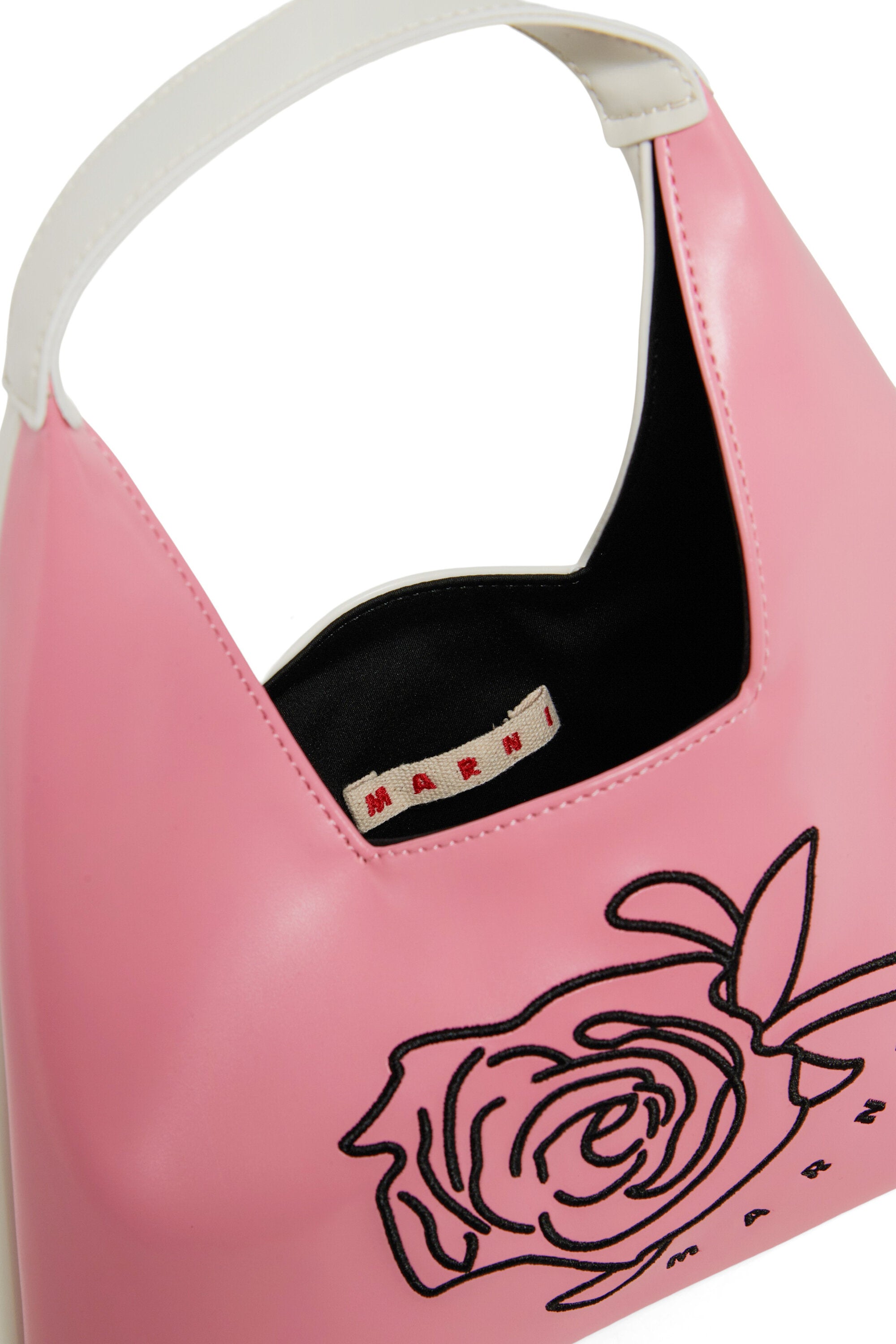 Diamond shoulder bag with floral pattern