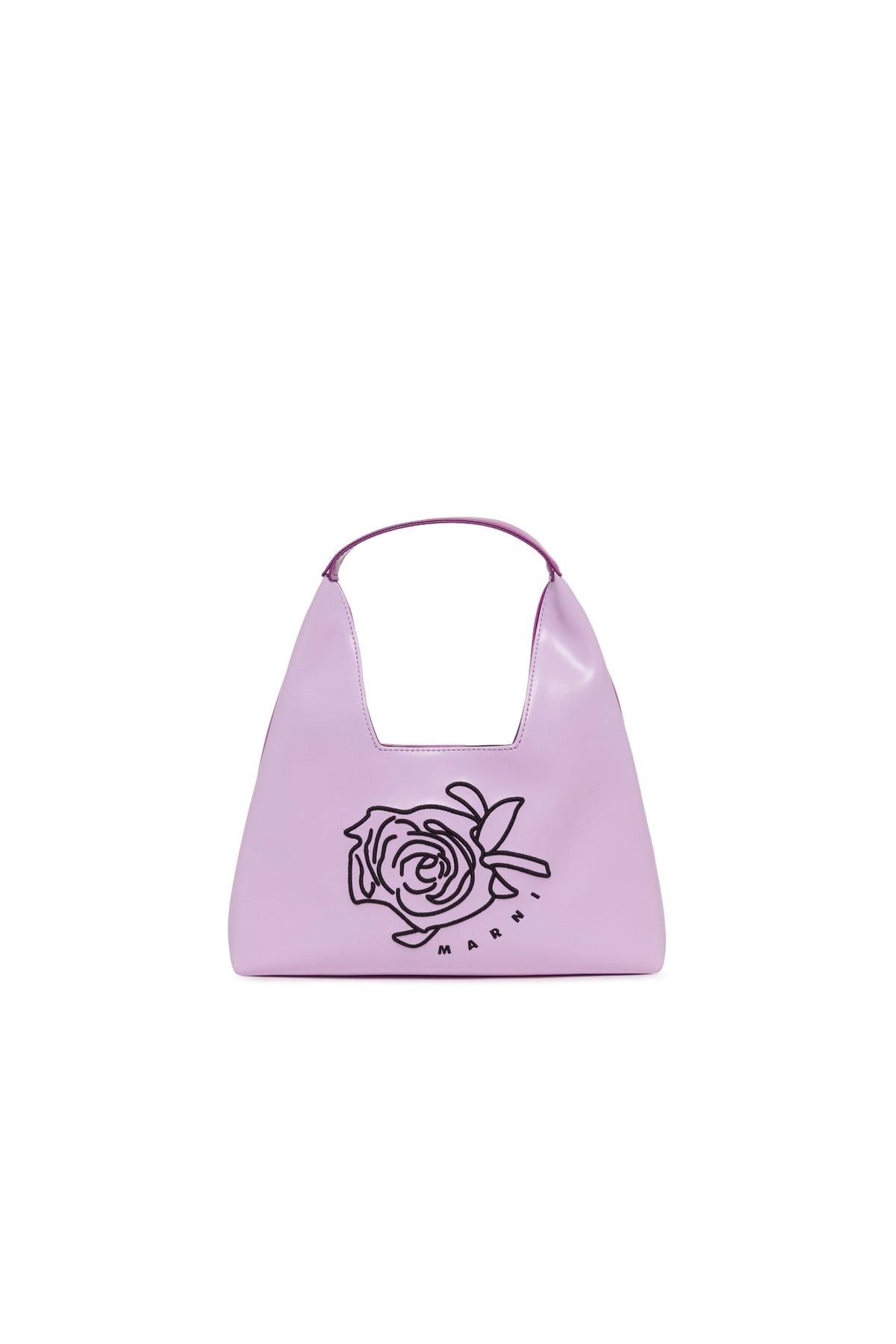 Diamond shoulder bag with floral pattern