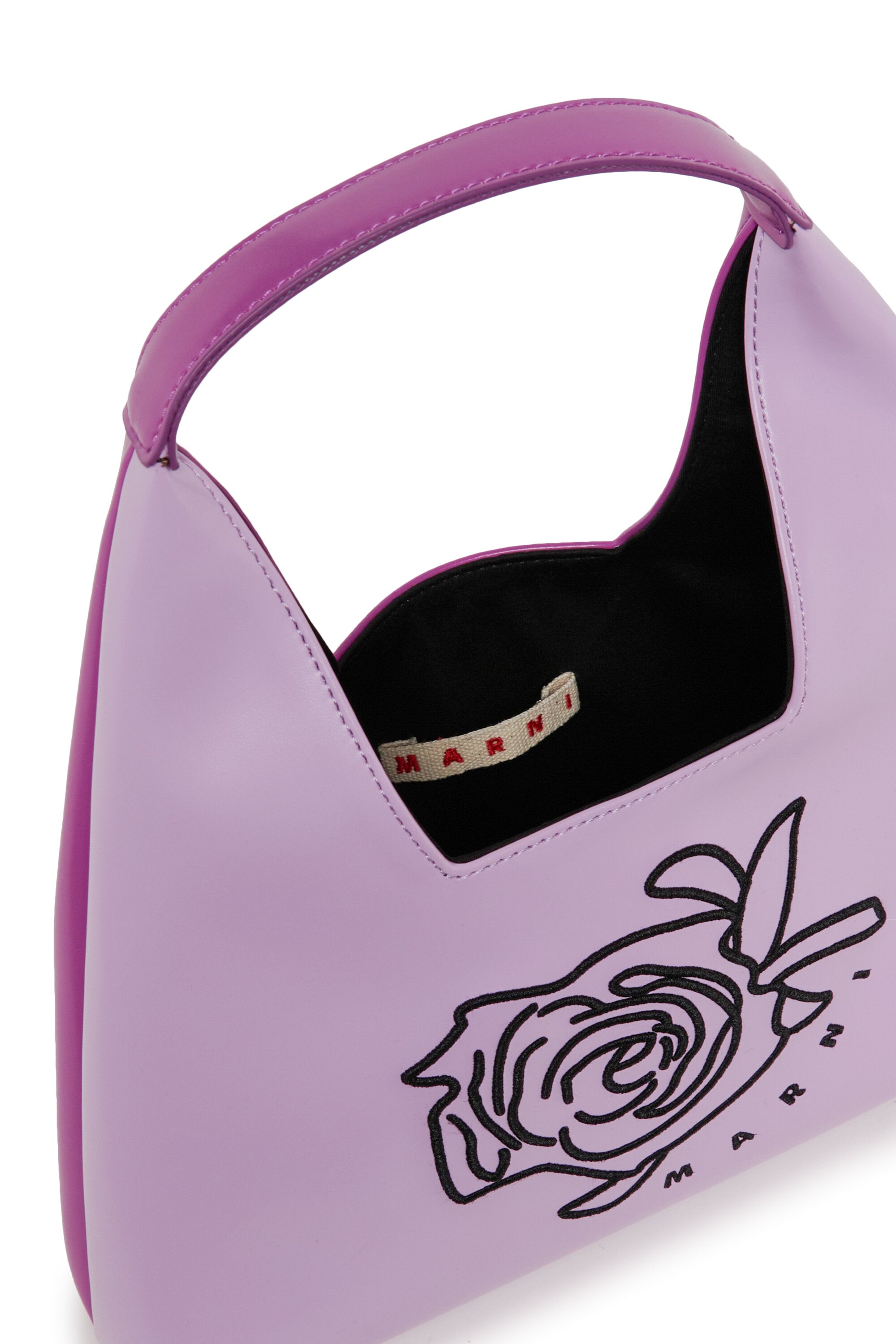 Diamond shoulder bag with floral pattern