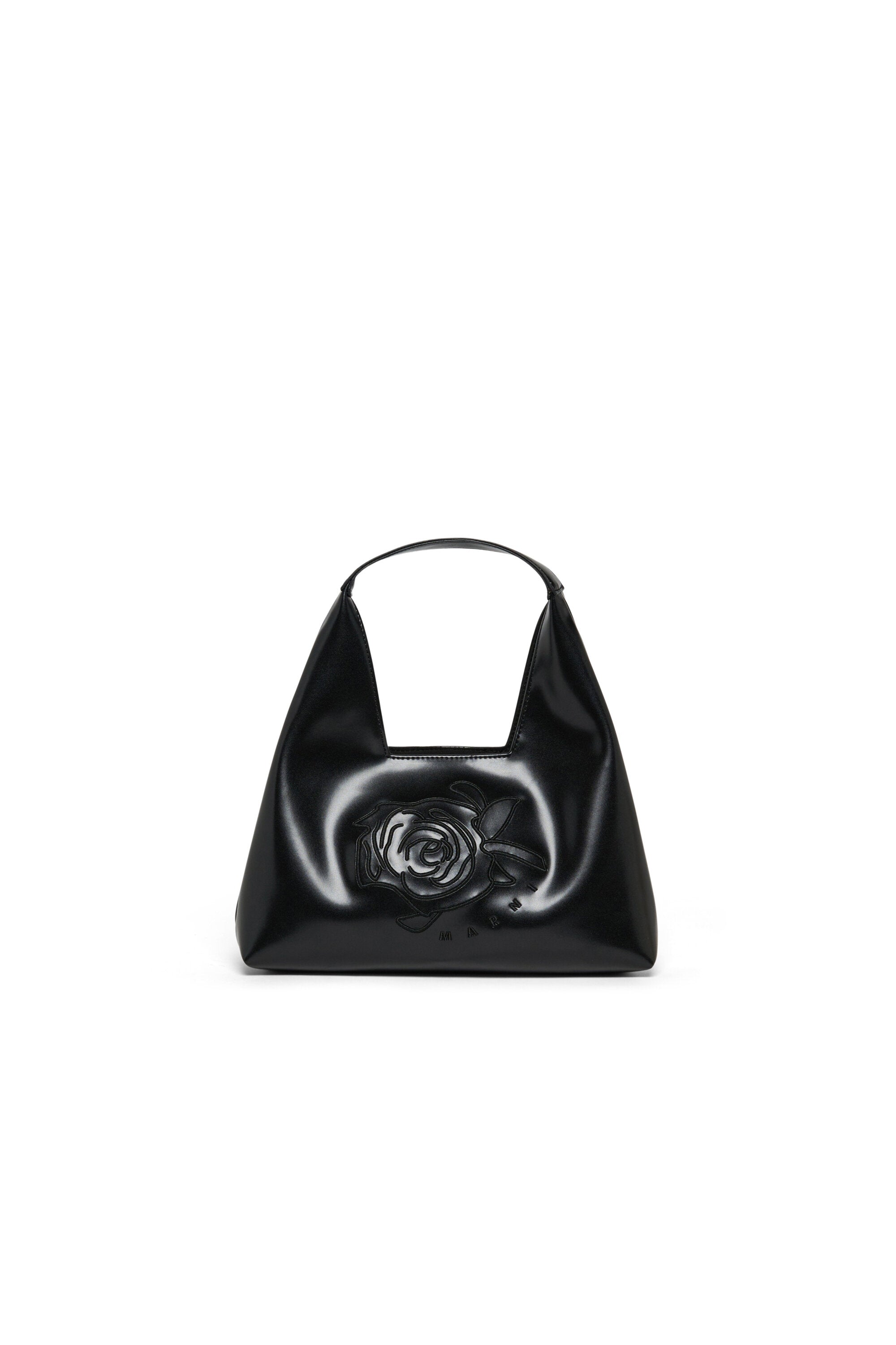 Diamond shoulder bag with floral pattern