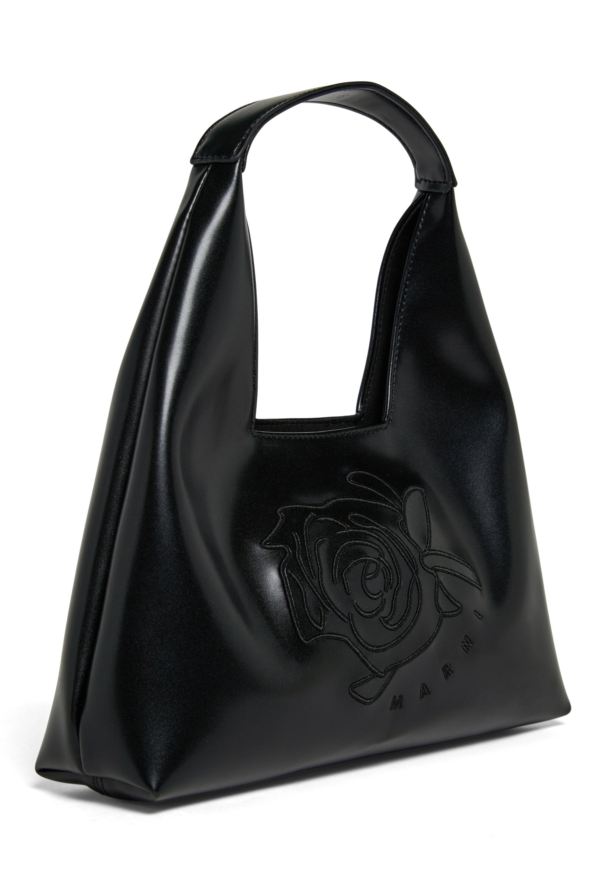 Diamond shoulder bag with floral pattern