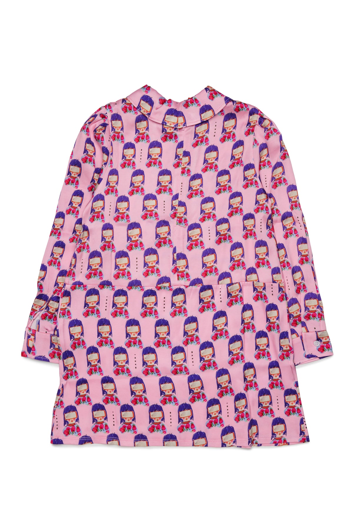 Vestido estampado con cuello clásico
