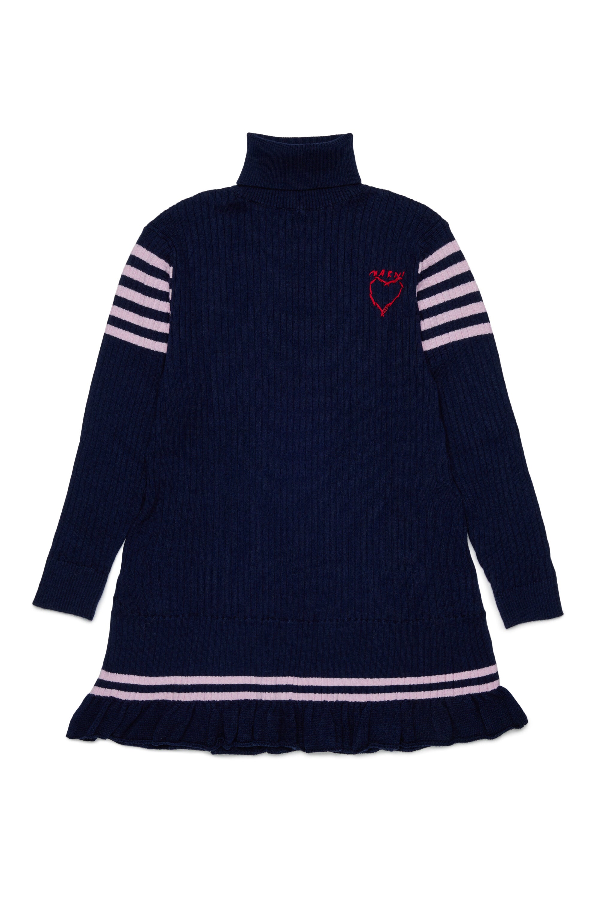 Vestido de manga larga con logo