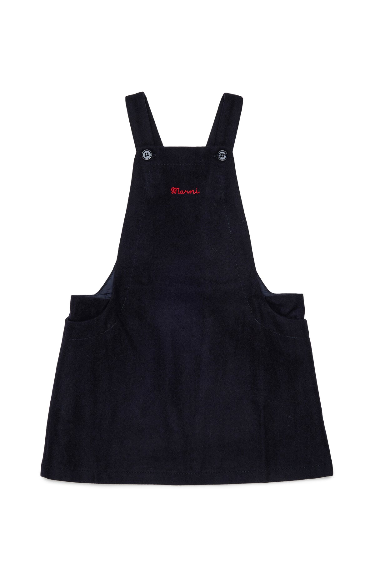 Dungaree dress with logo