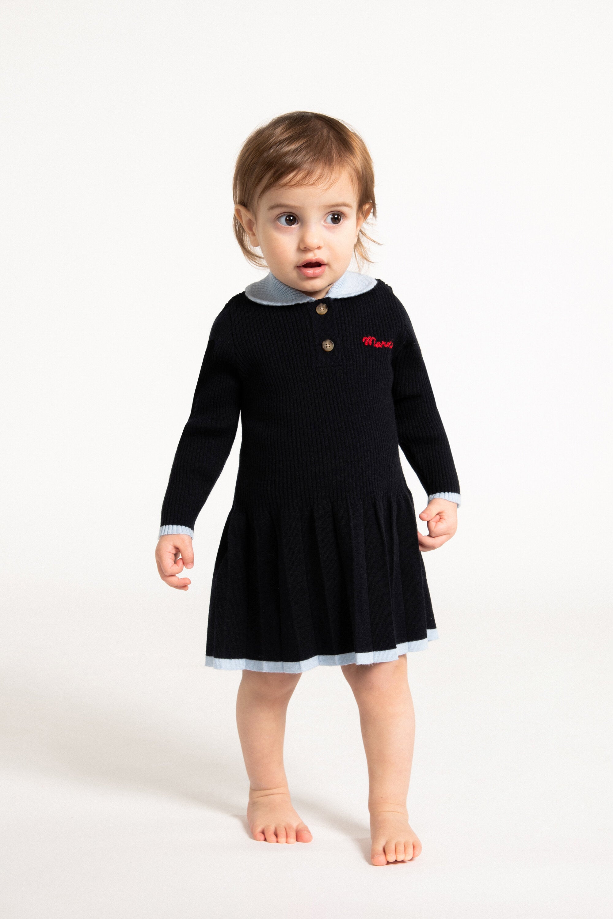 Vestido de punto con logo