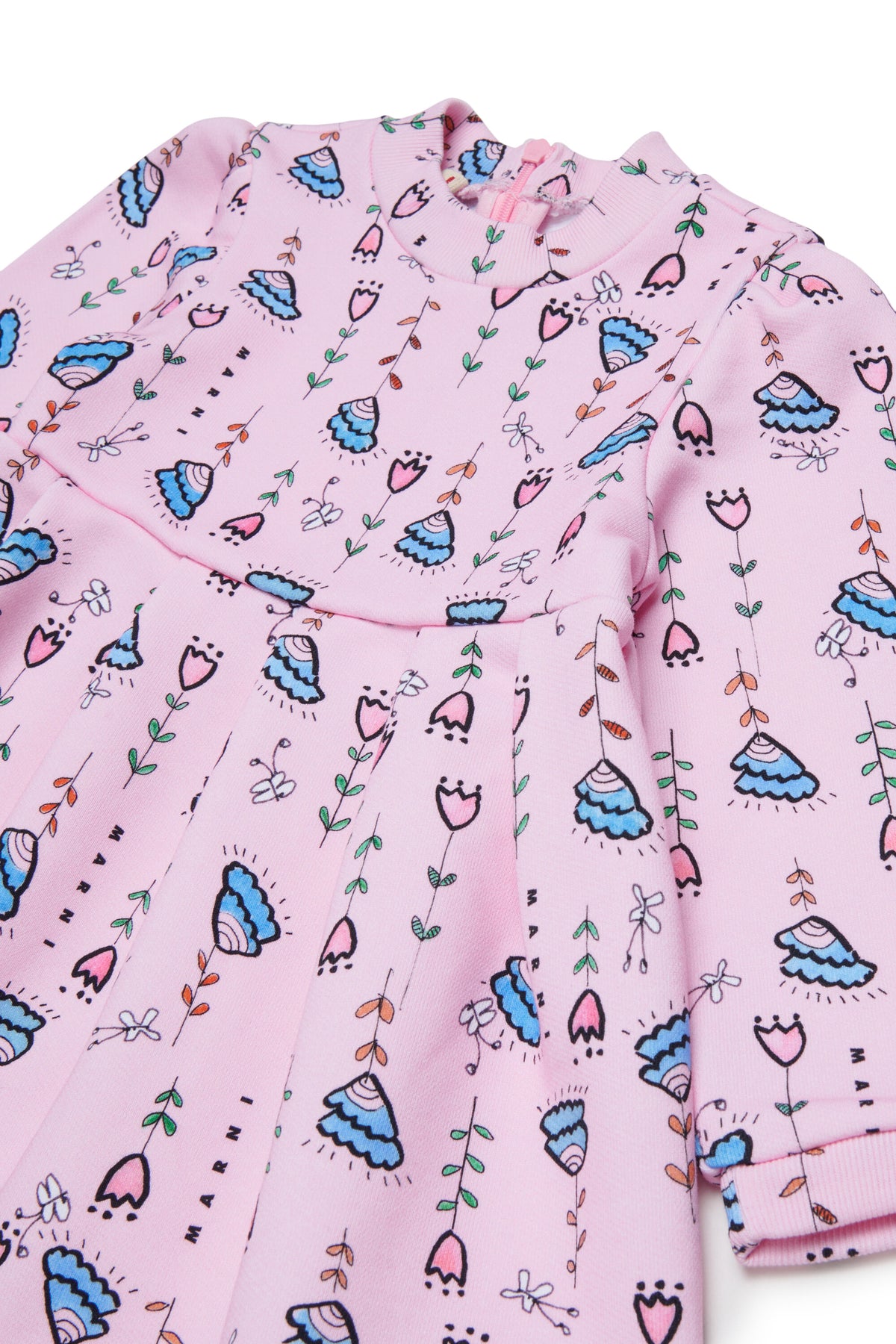 Vestido con logo y estampado floral