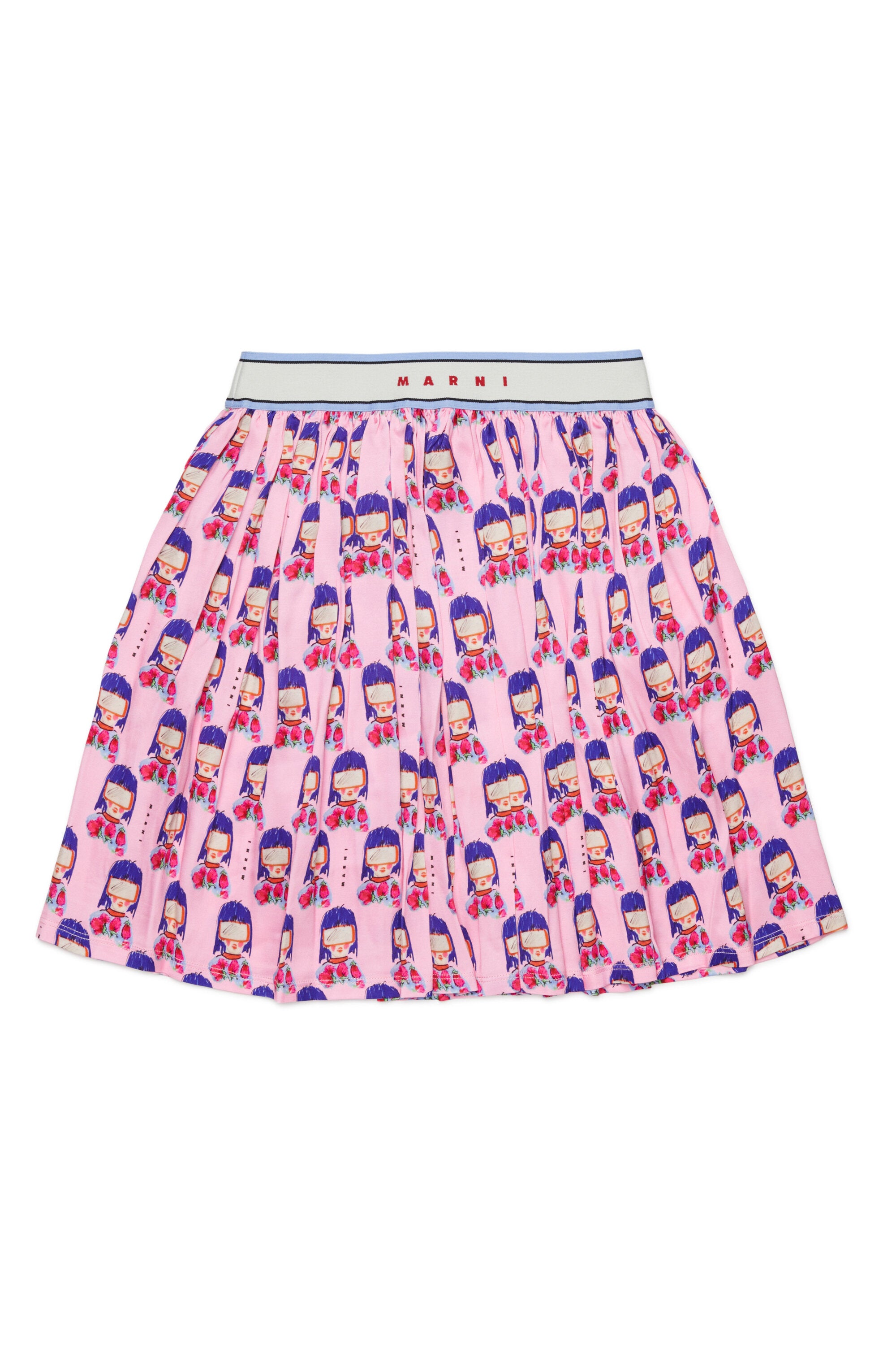 Falda estampada con logo
