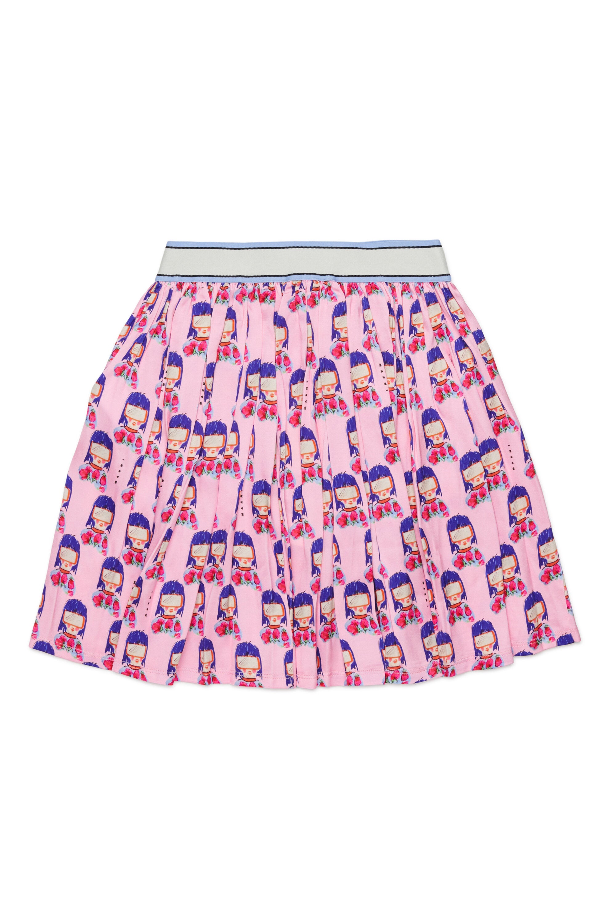Falda estampada con logo