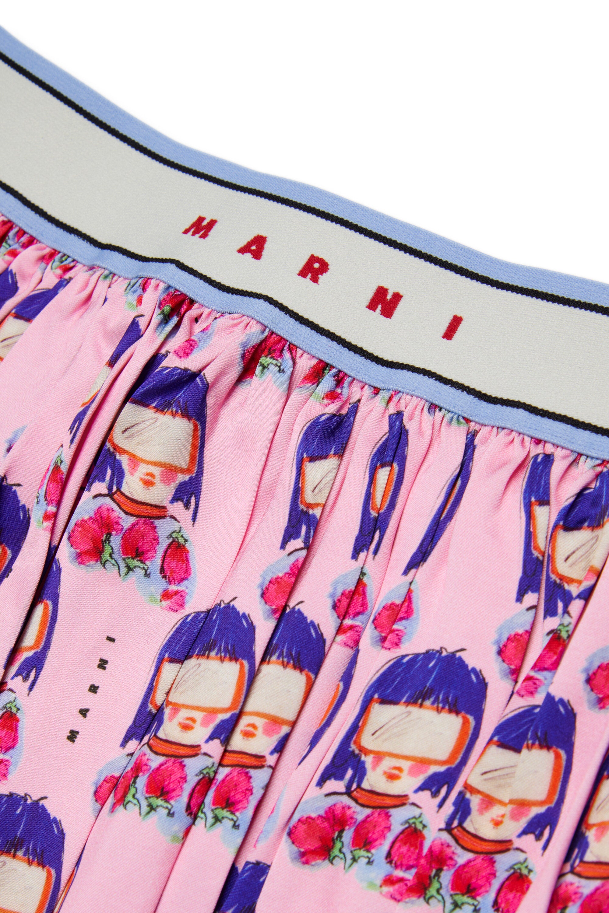 Falda estampada con logo