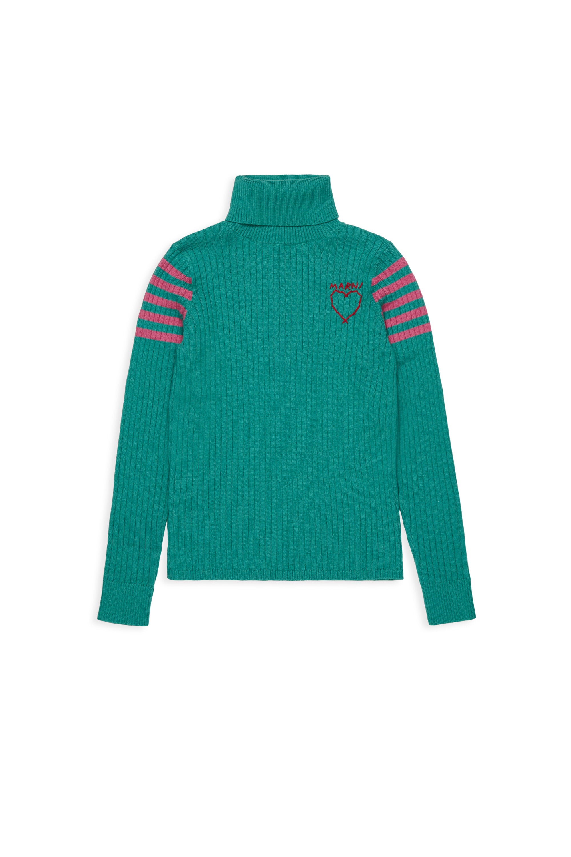 Jersey de canalé con motivo de corazón