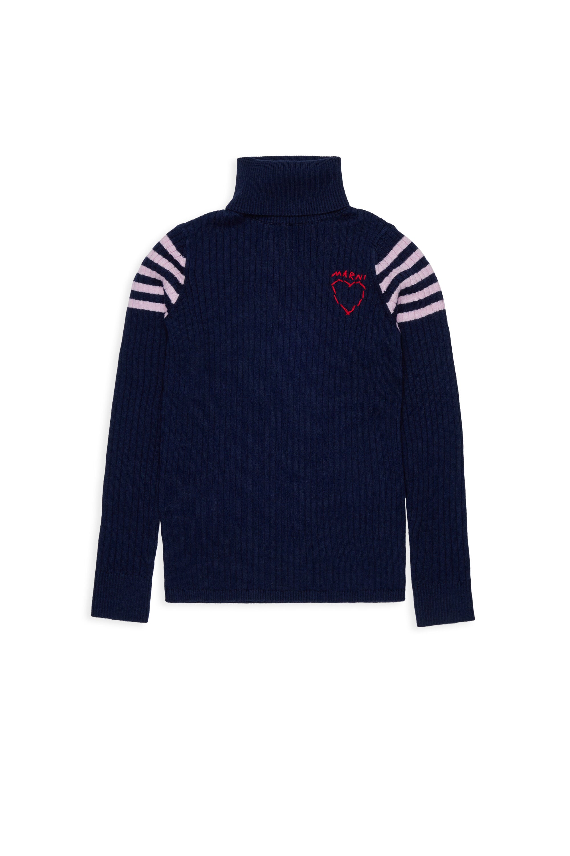 Jersey de canalé con motivo de corazón