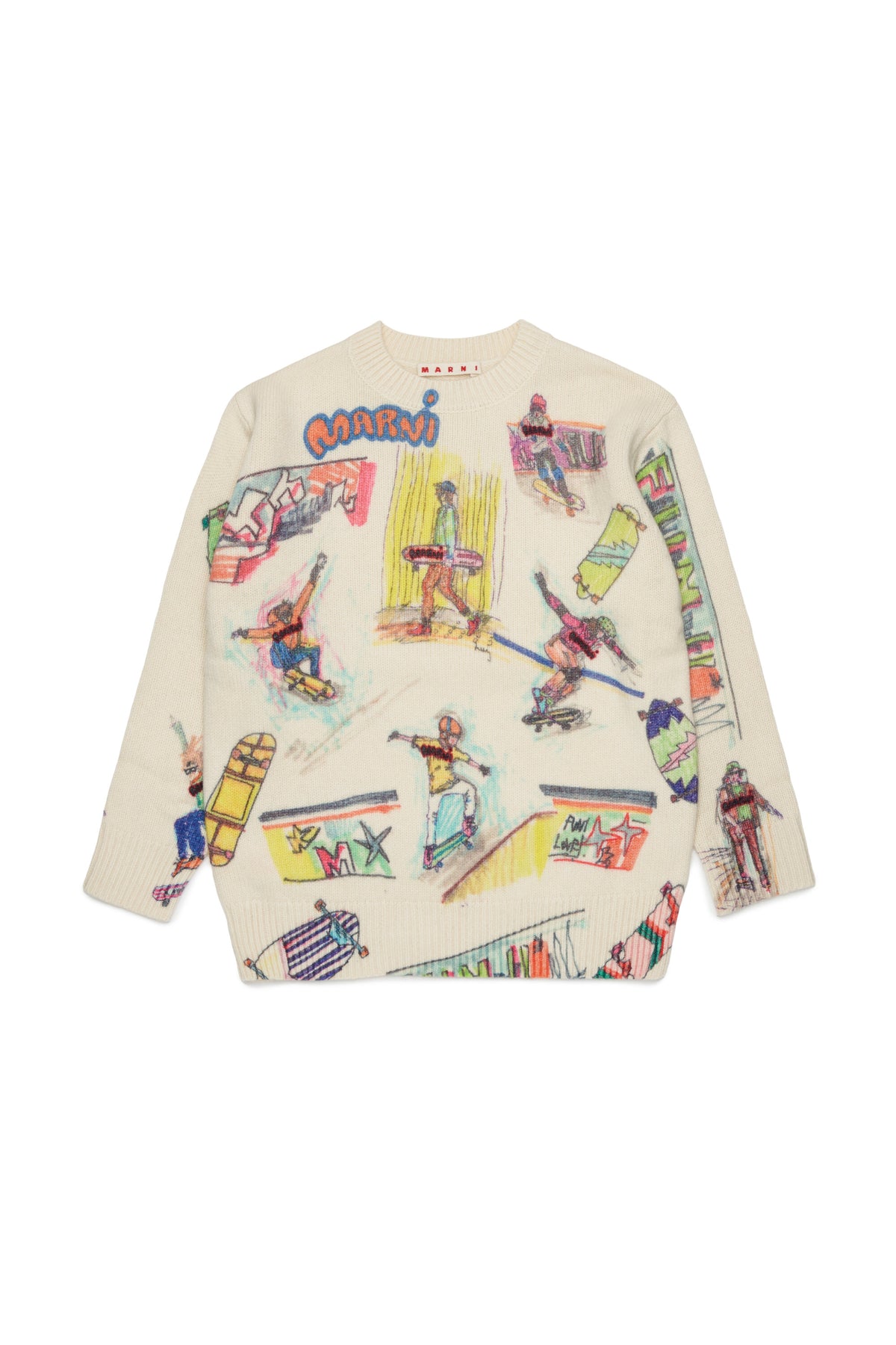 Crew-neck pullover with logo