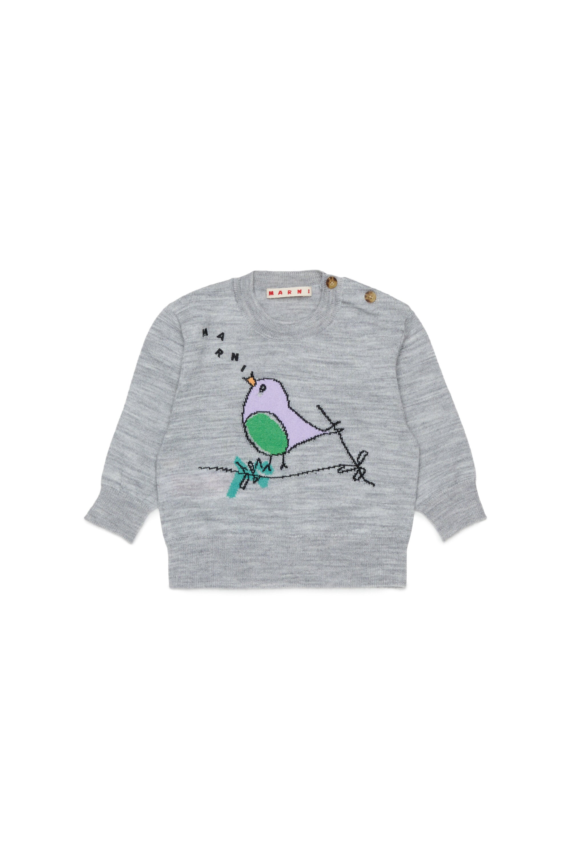 Jersey de cuello redondo con motivo bordado