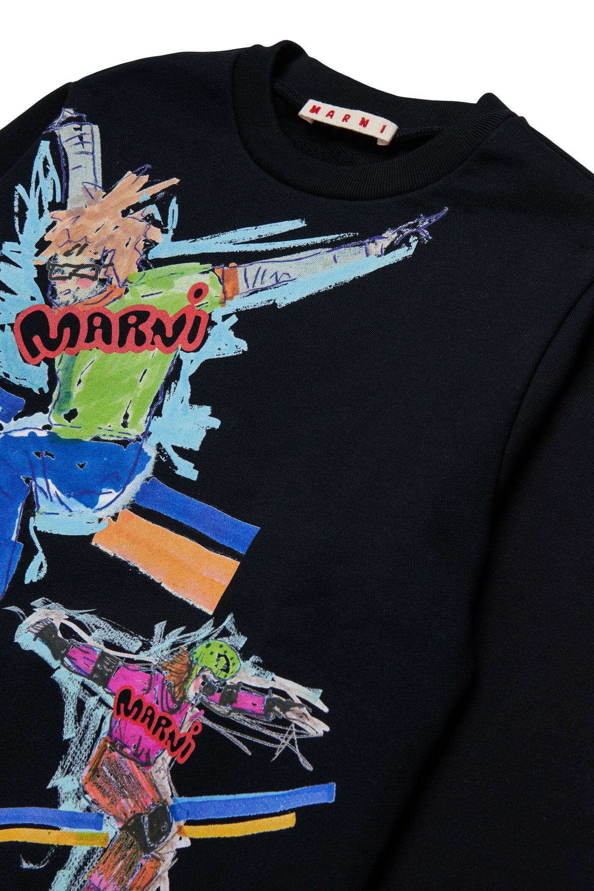 Sudadera de cuello redondo con estampado de skater
