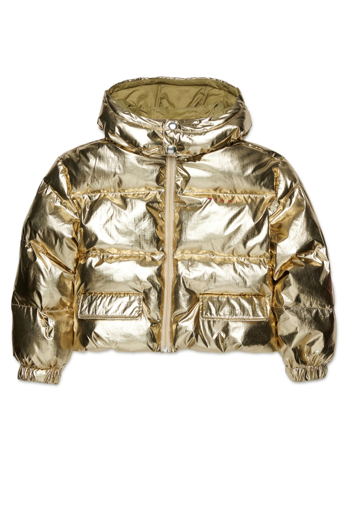 Chaqueta acolchada con logo estampado
