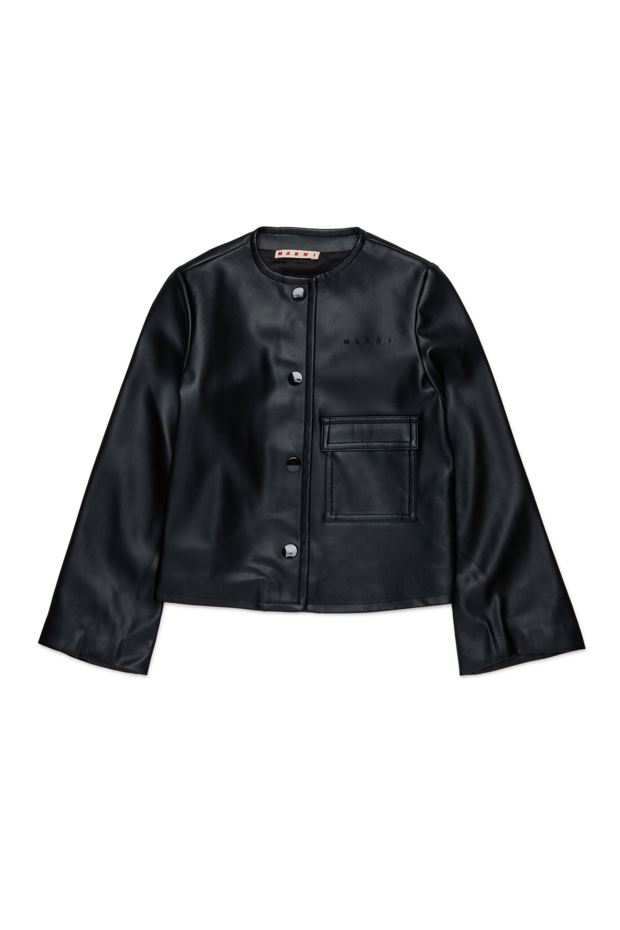 Chaqueta de cuello redondo con logo estampado
