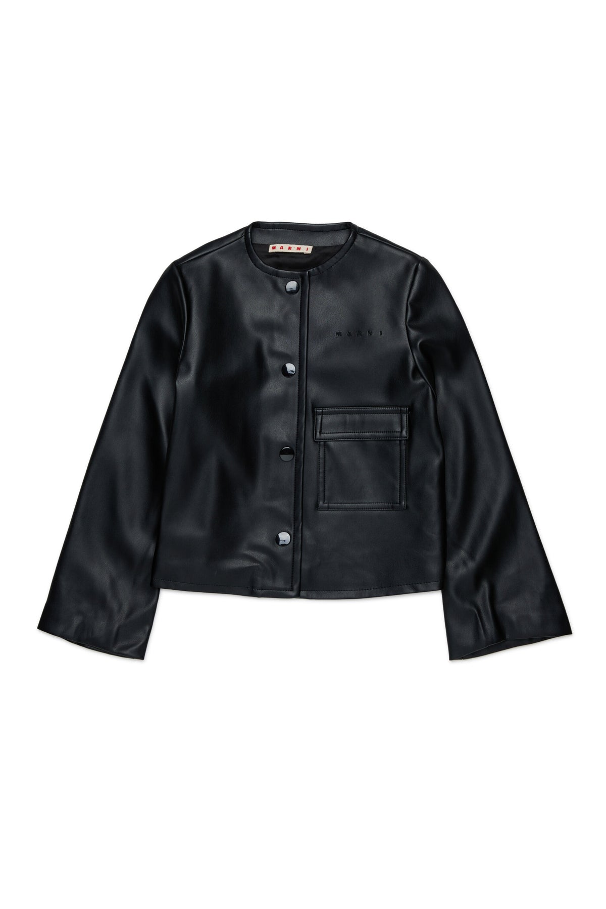 Chaqueta de cuello redondo con logo estampado