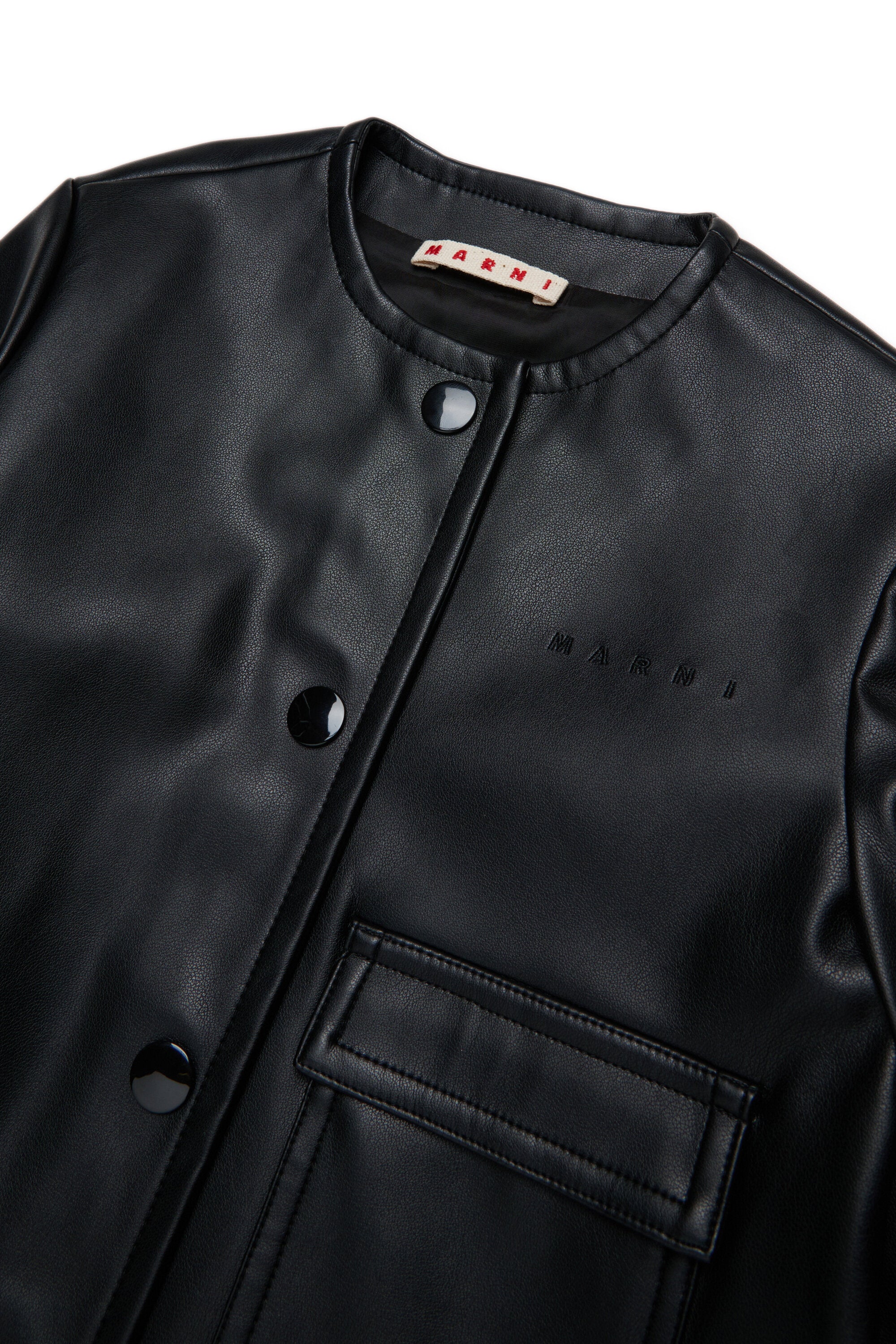 Chaqueta de cuello redondo con logo estampado