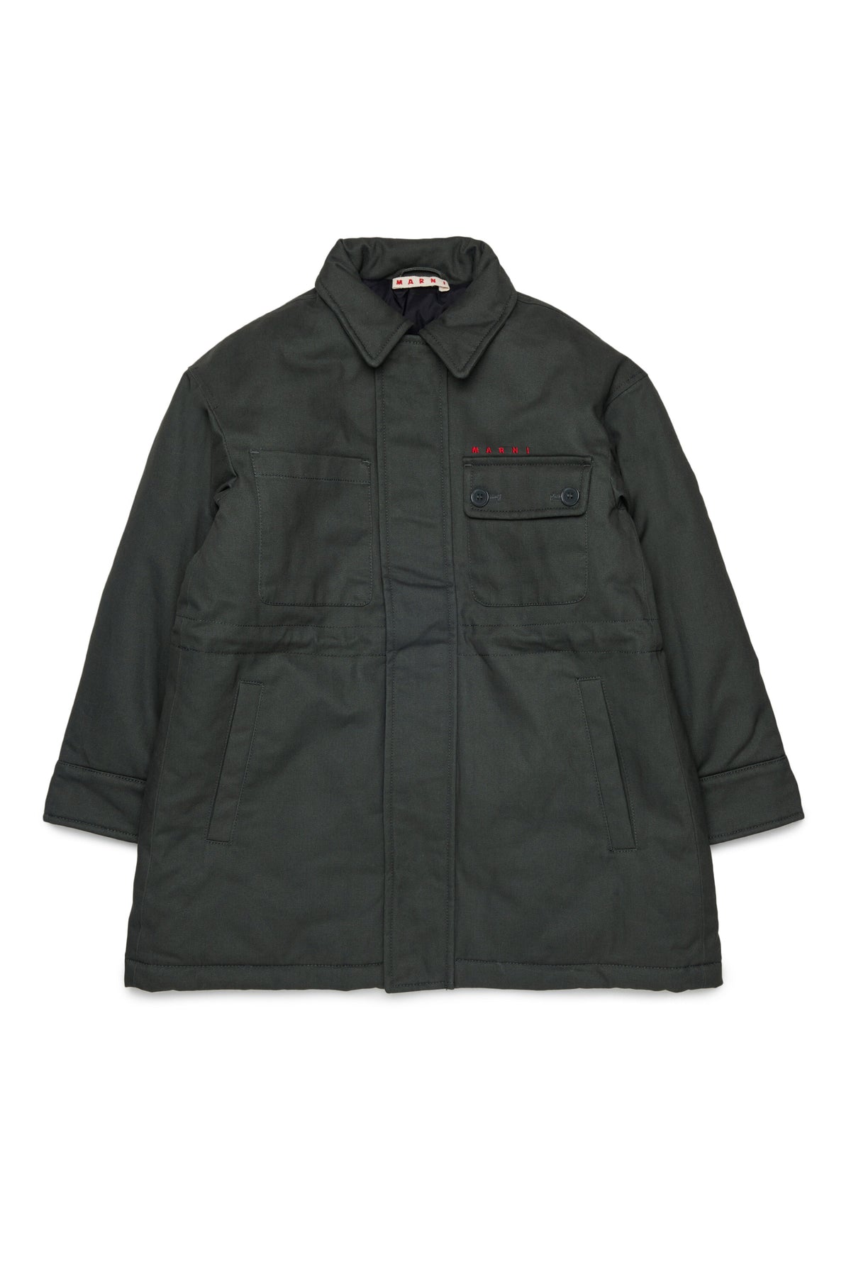 Parka con logo estampado