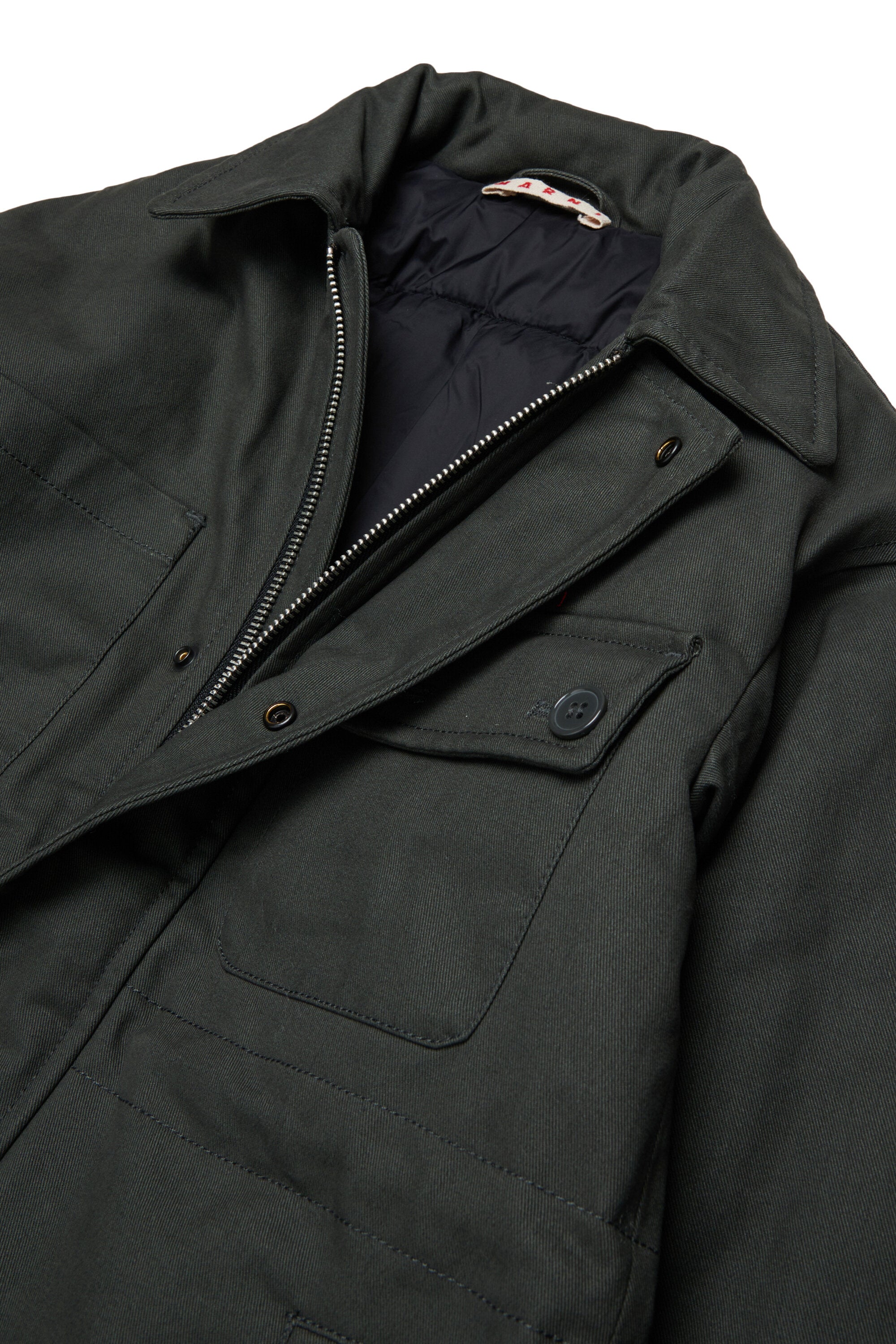 Parka con logo estampado
