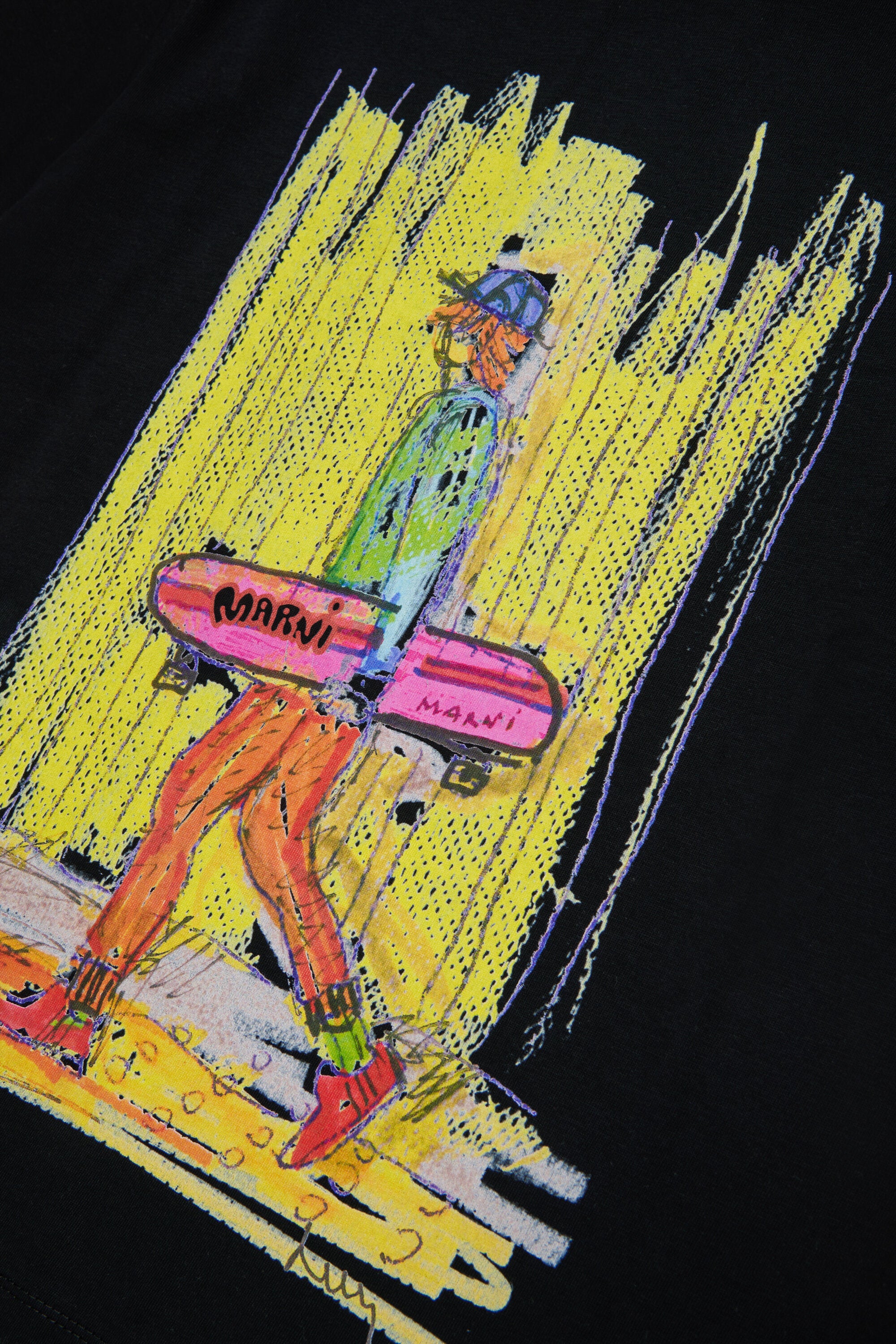 Camiseta con estampado colorido en la parte delantera