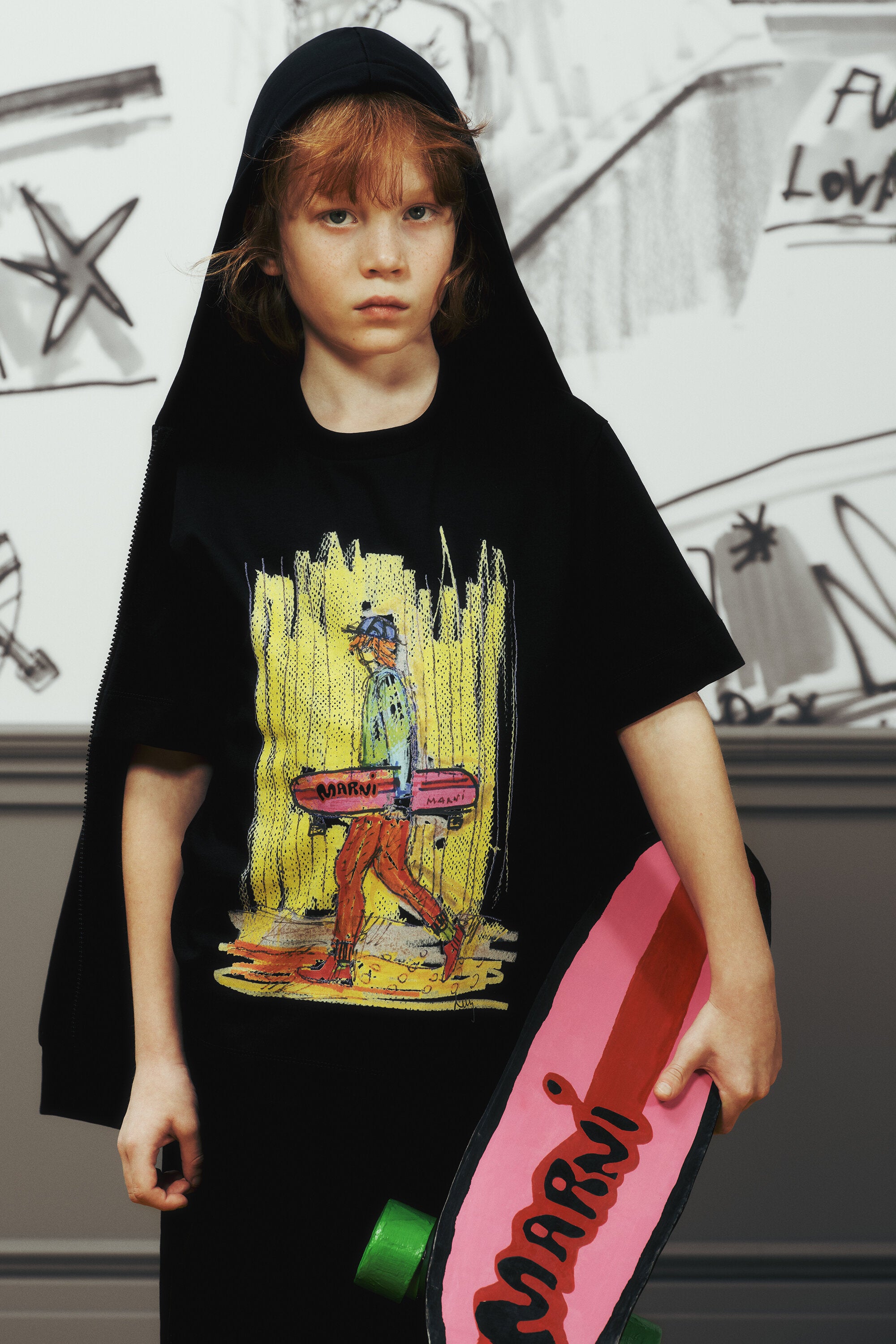 Camiseta con estampado colorido en la parte delantera