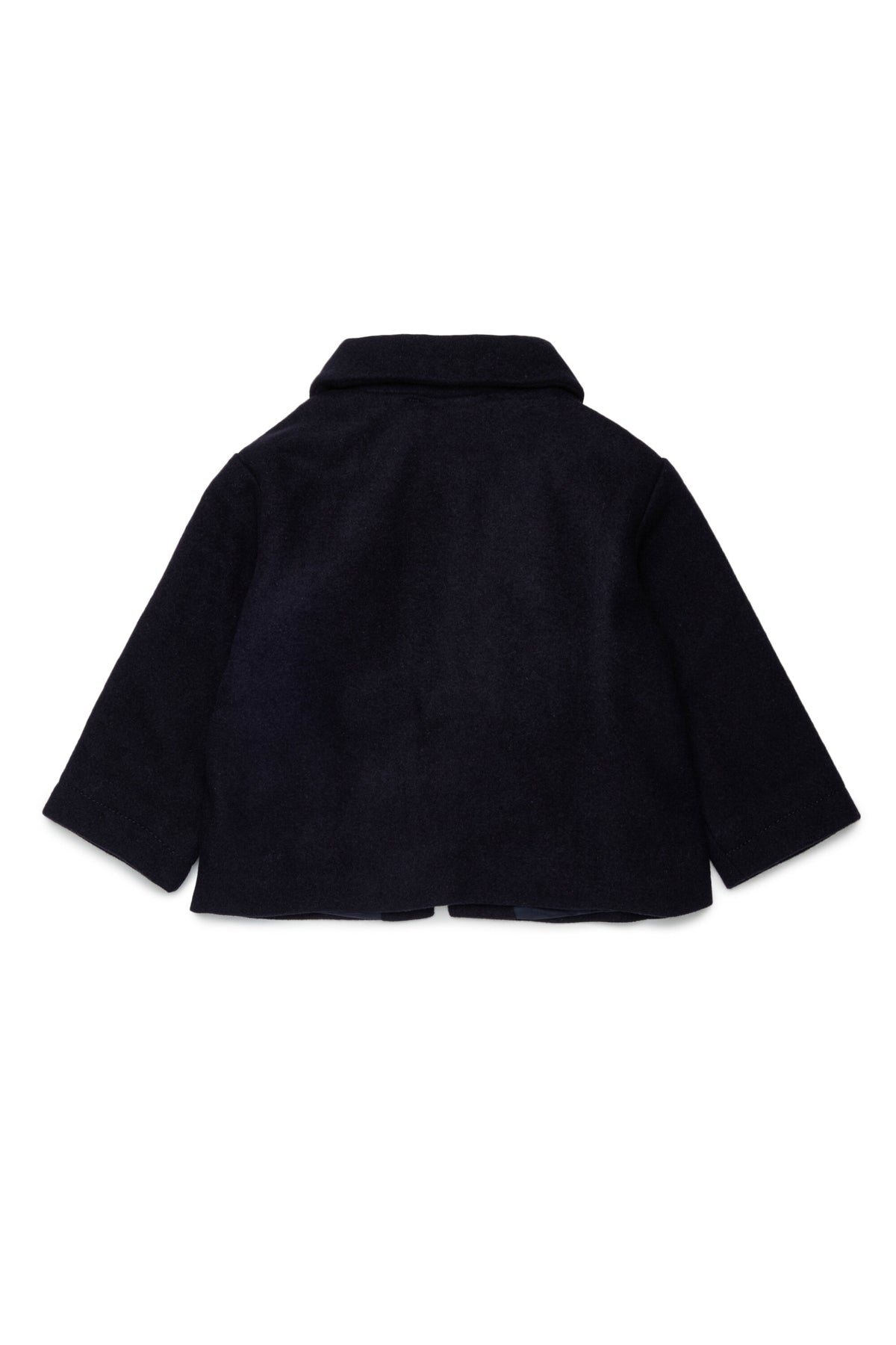 Chaqueta de mezcla de lana con logo bordado