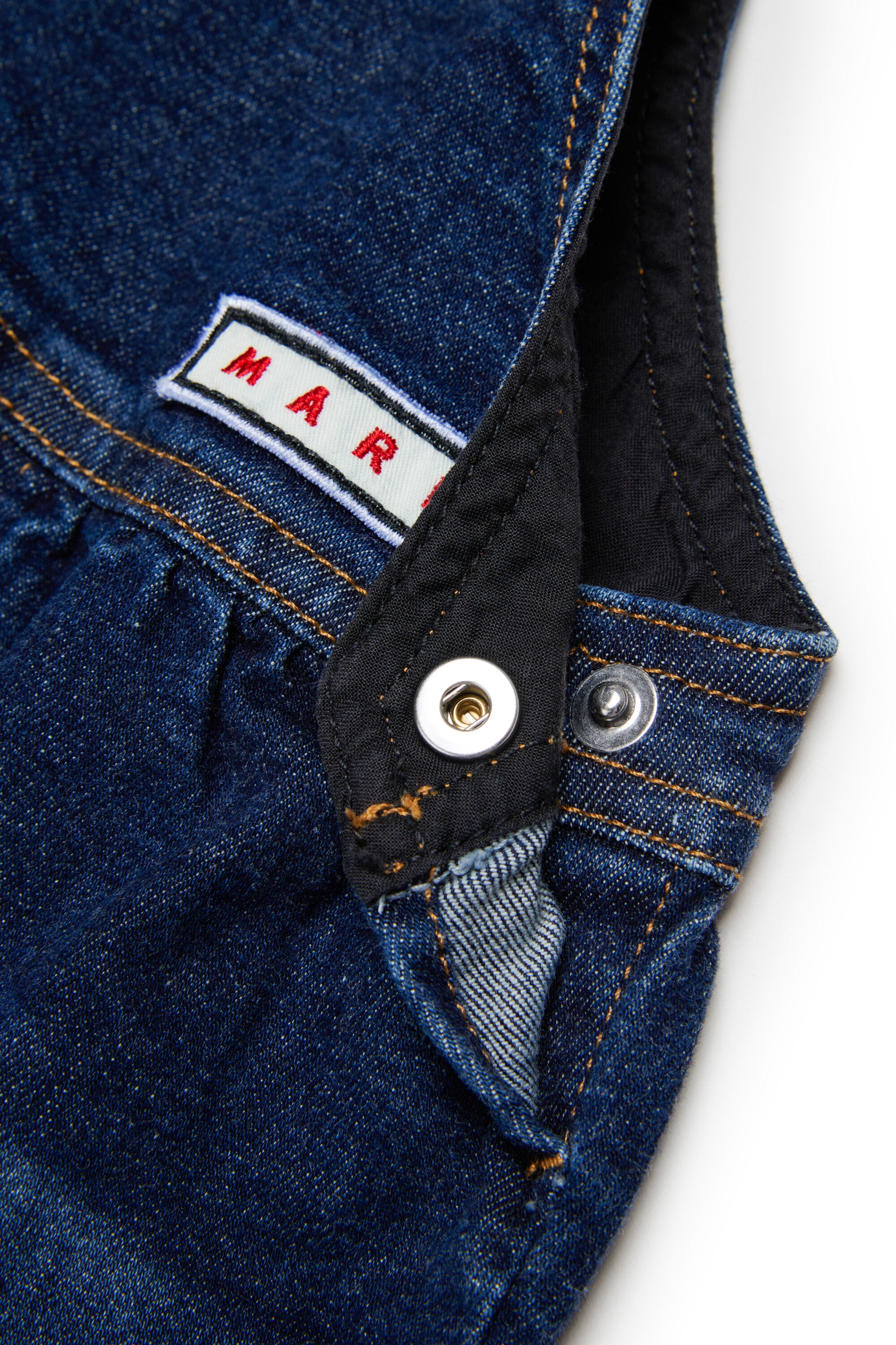Salopette de denim con logo