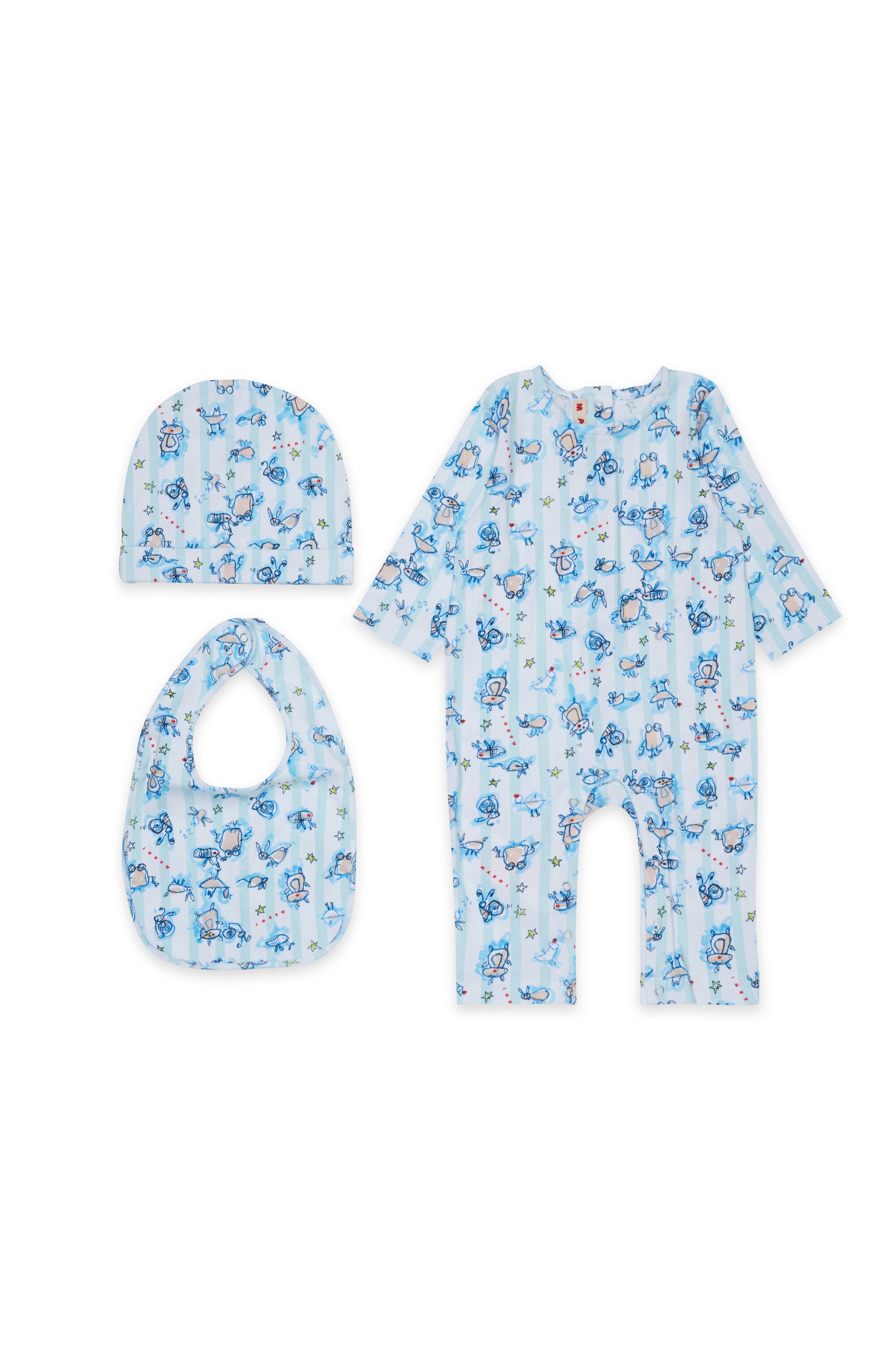 Set para bebé con estampado allover