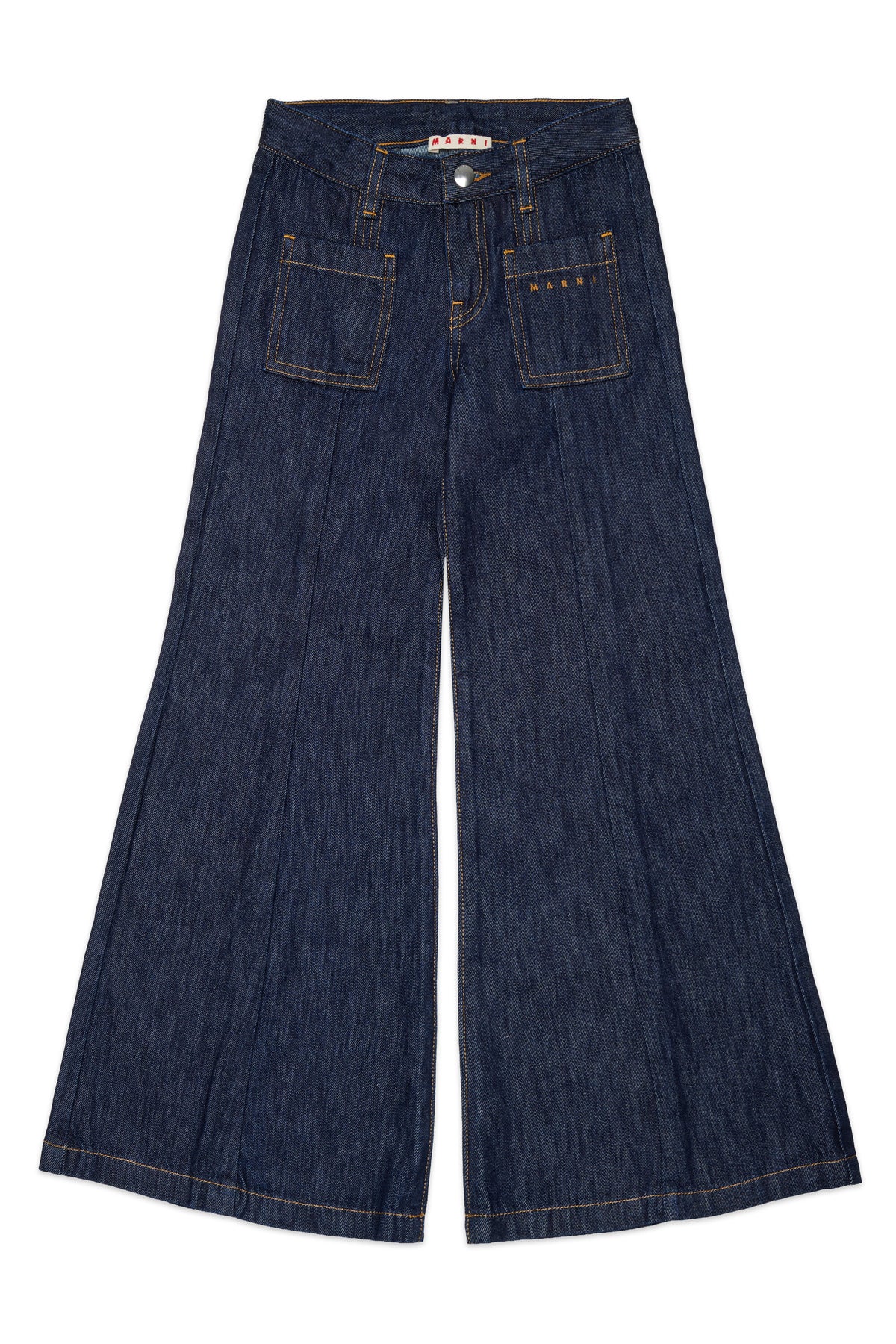 Jeans corte acampanado azul medio