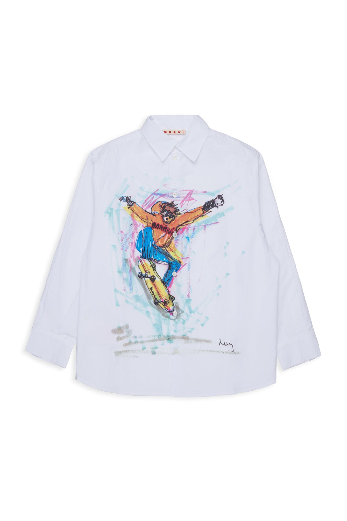 Camisa de manga larga con estampado de skater