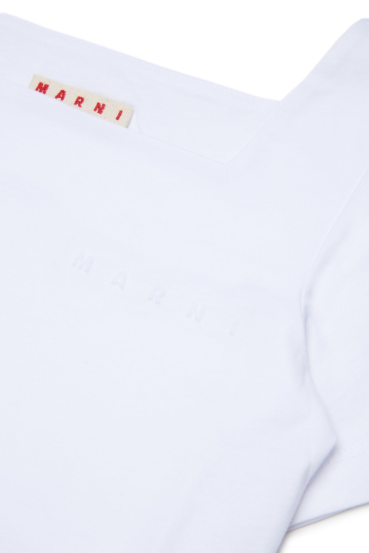 Camiseta con escote cuadrado y logo