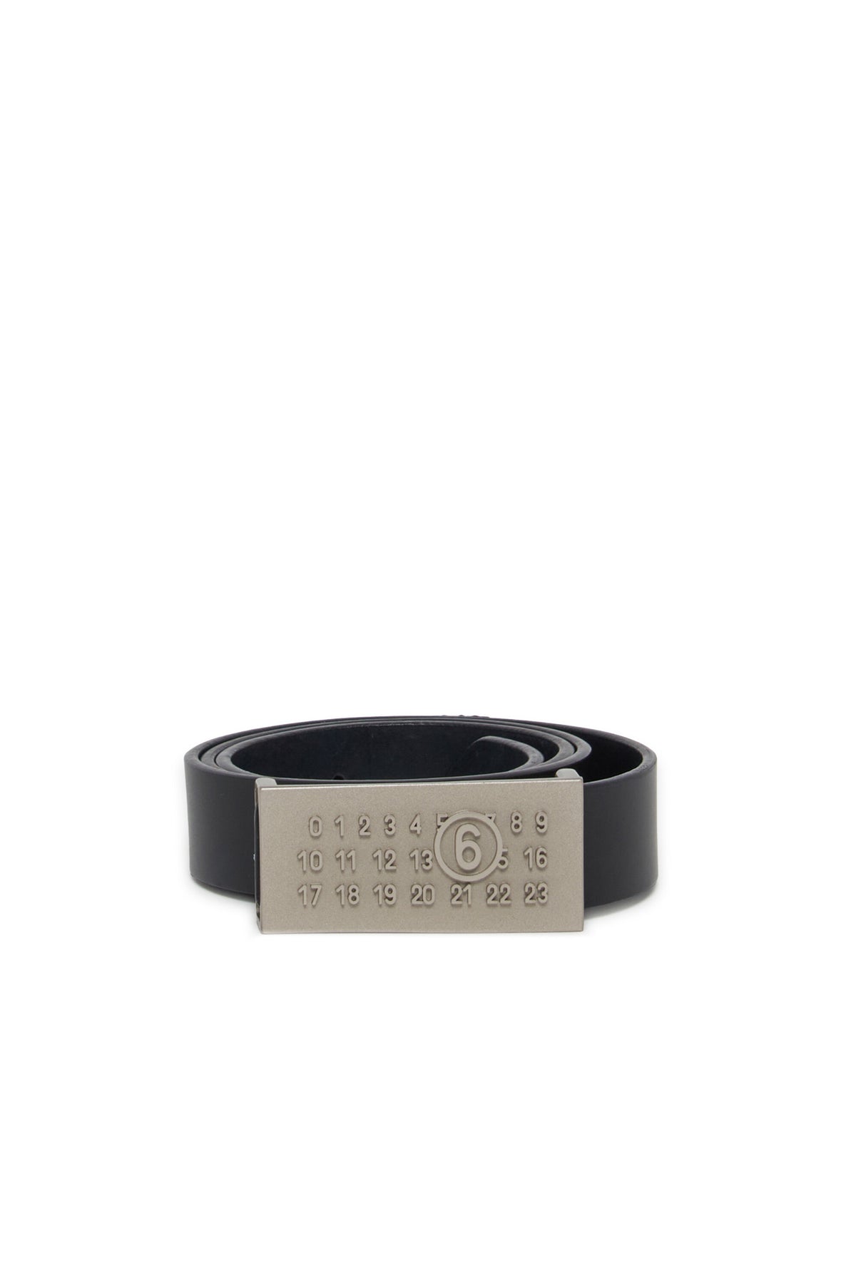 Cintura in pelle con numeric logo