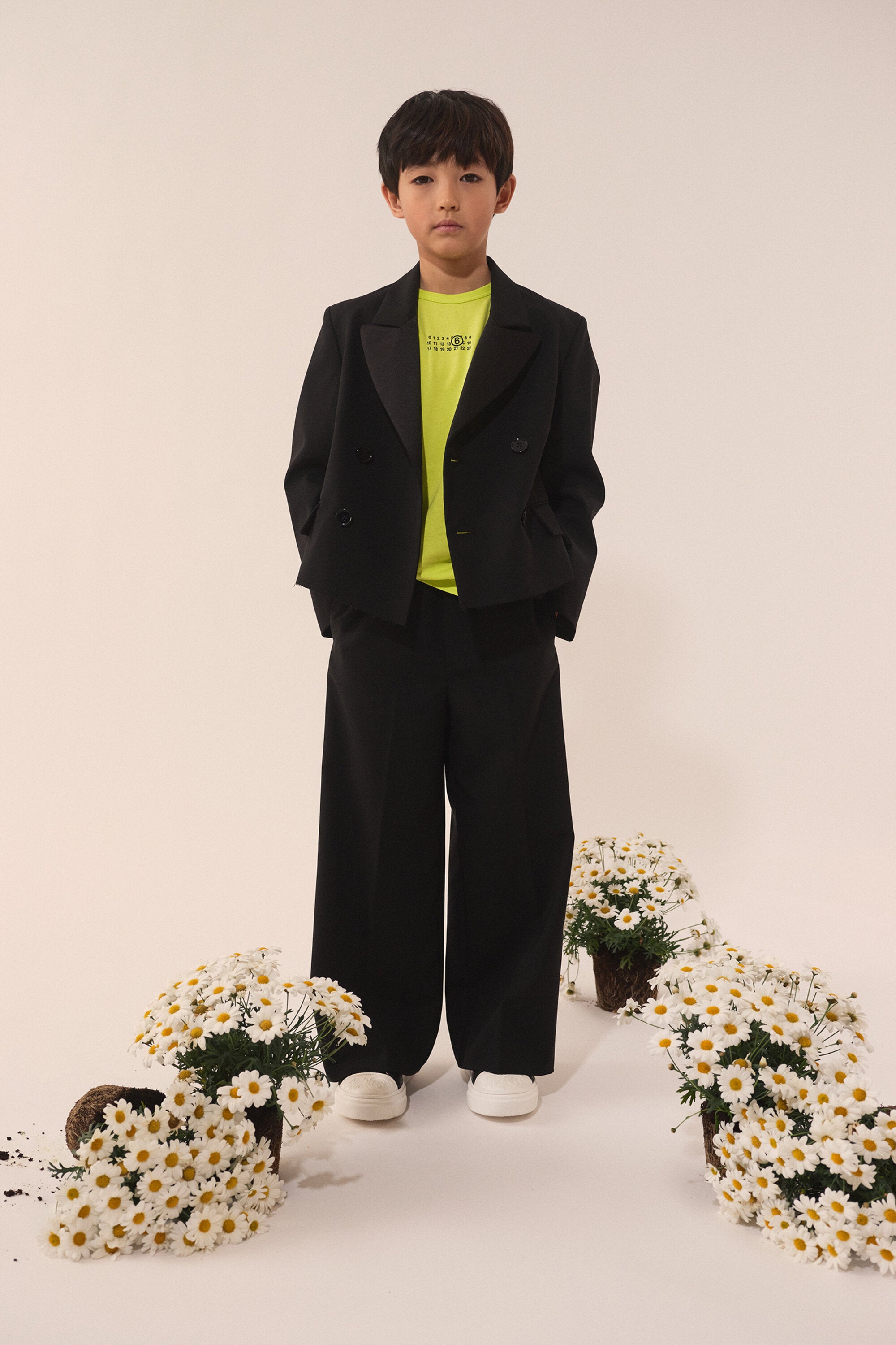 Chaqueta de lana fría con botonadura doble