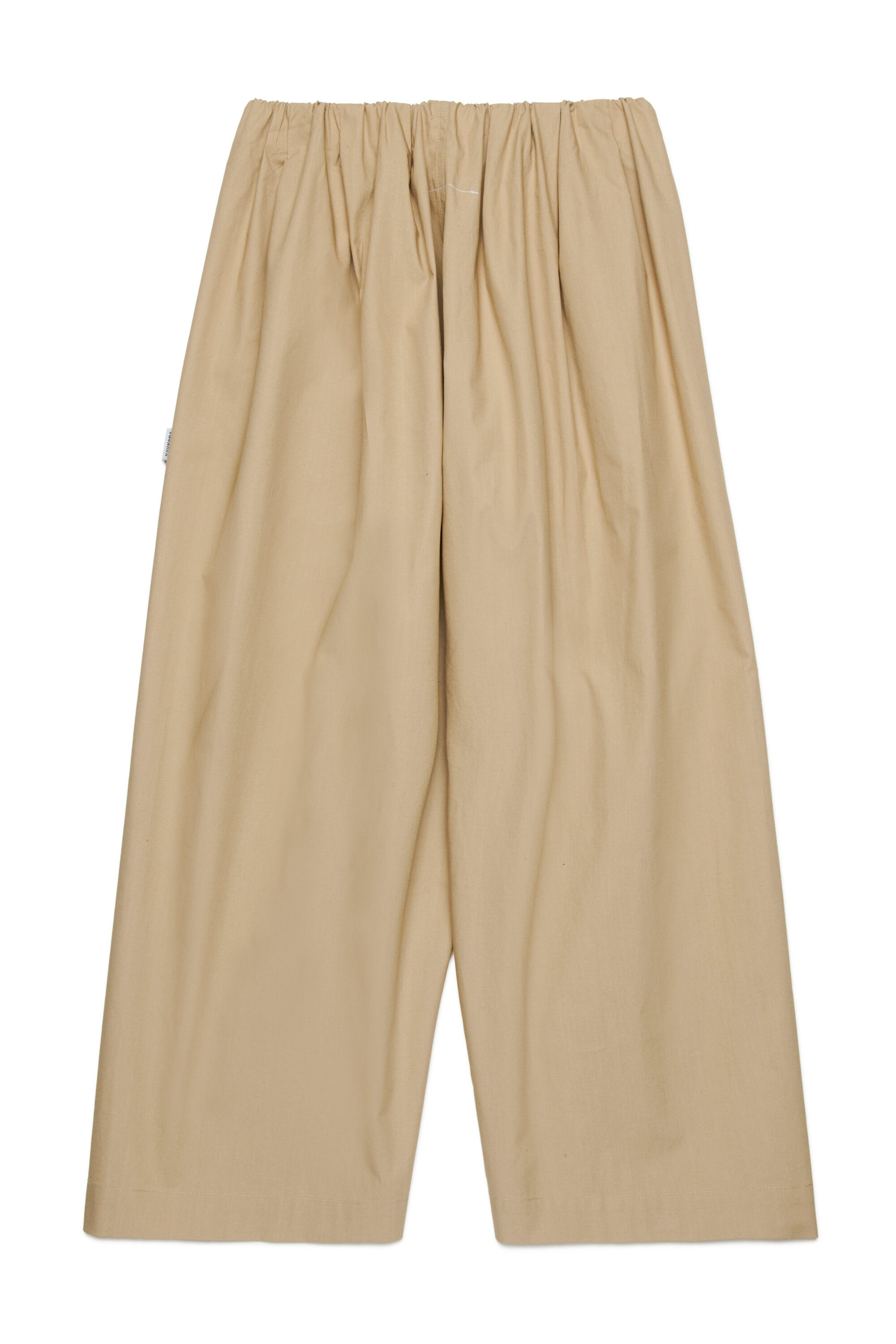 Pantalones pernera ancha con fruncidos