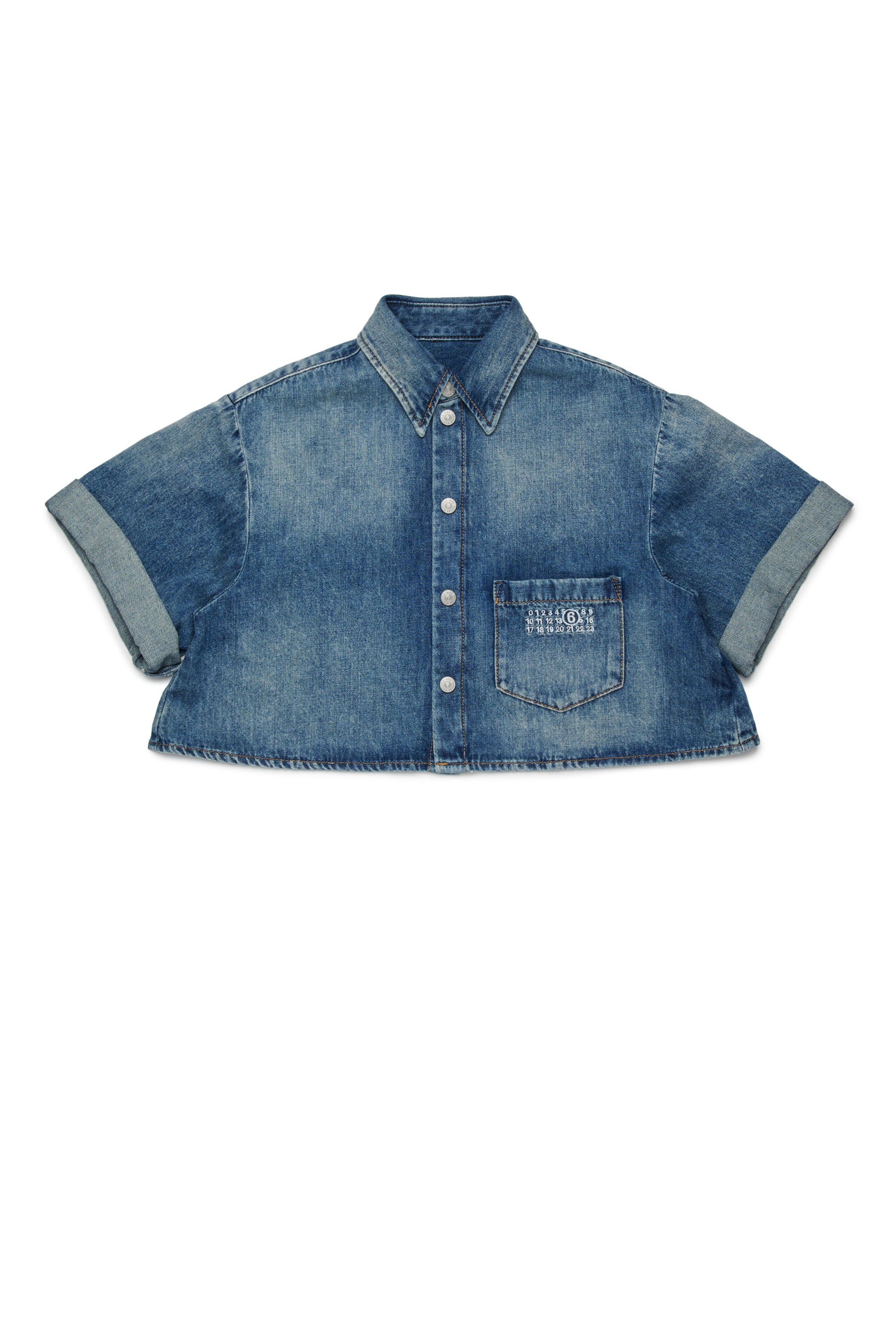 Camisa vaquera con logo
