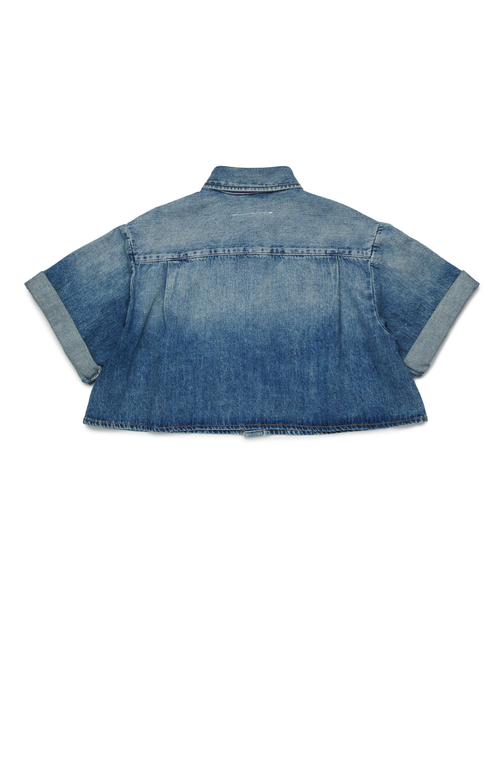 Denim shirt with logo