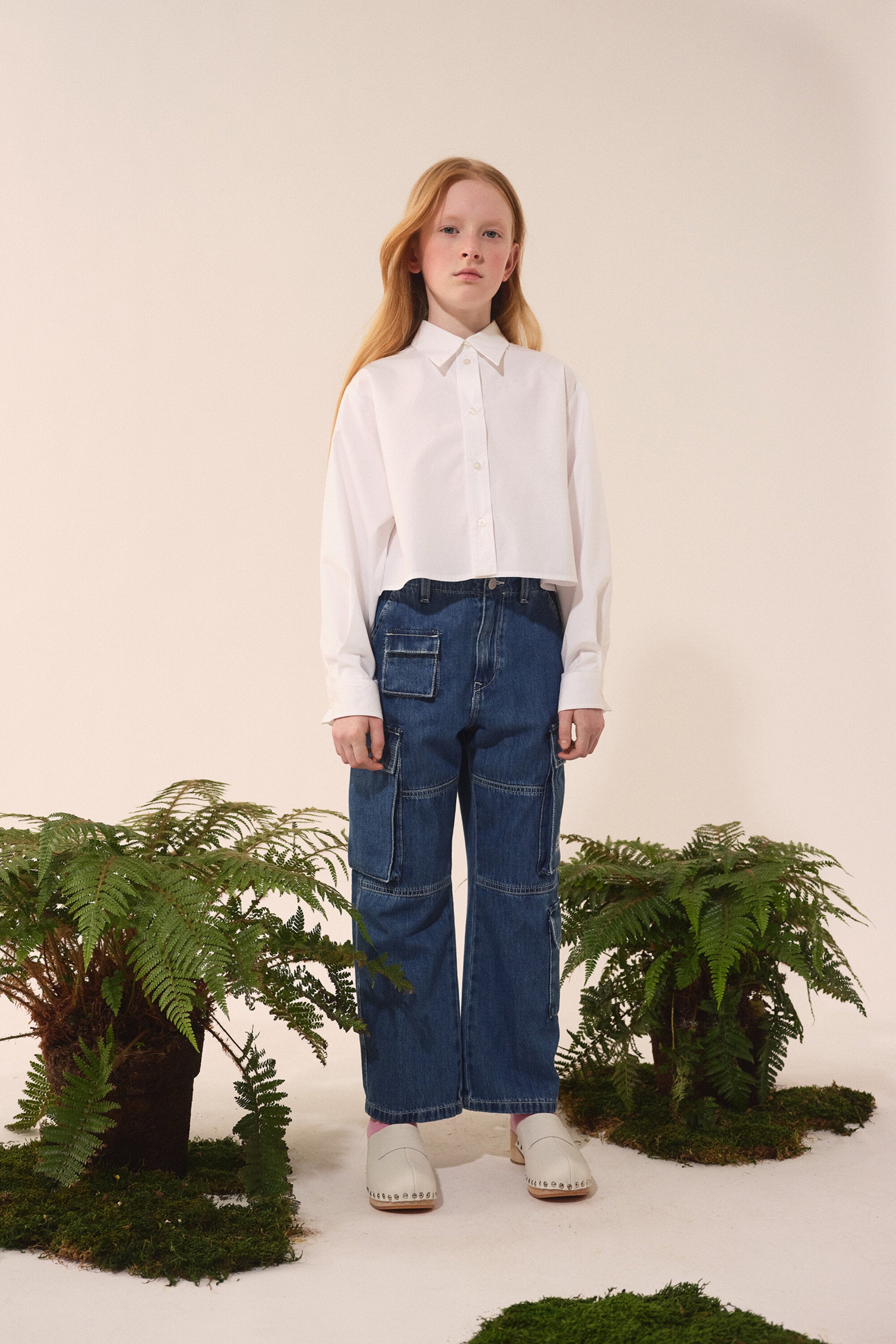 Vaqueros cargo azul medio con Numeric logo