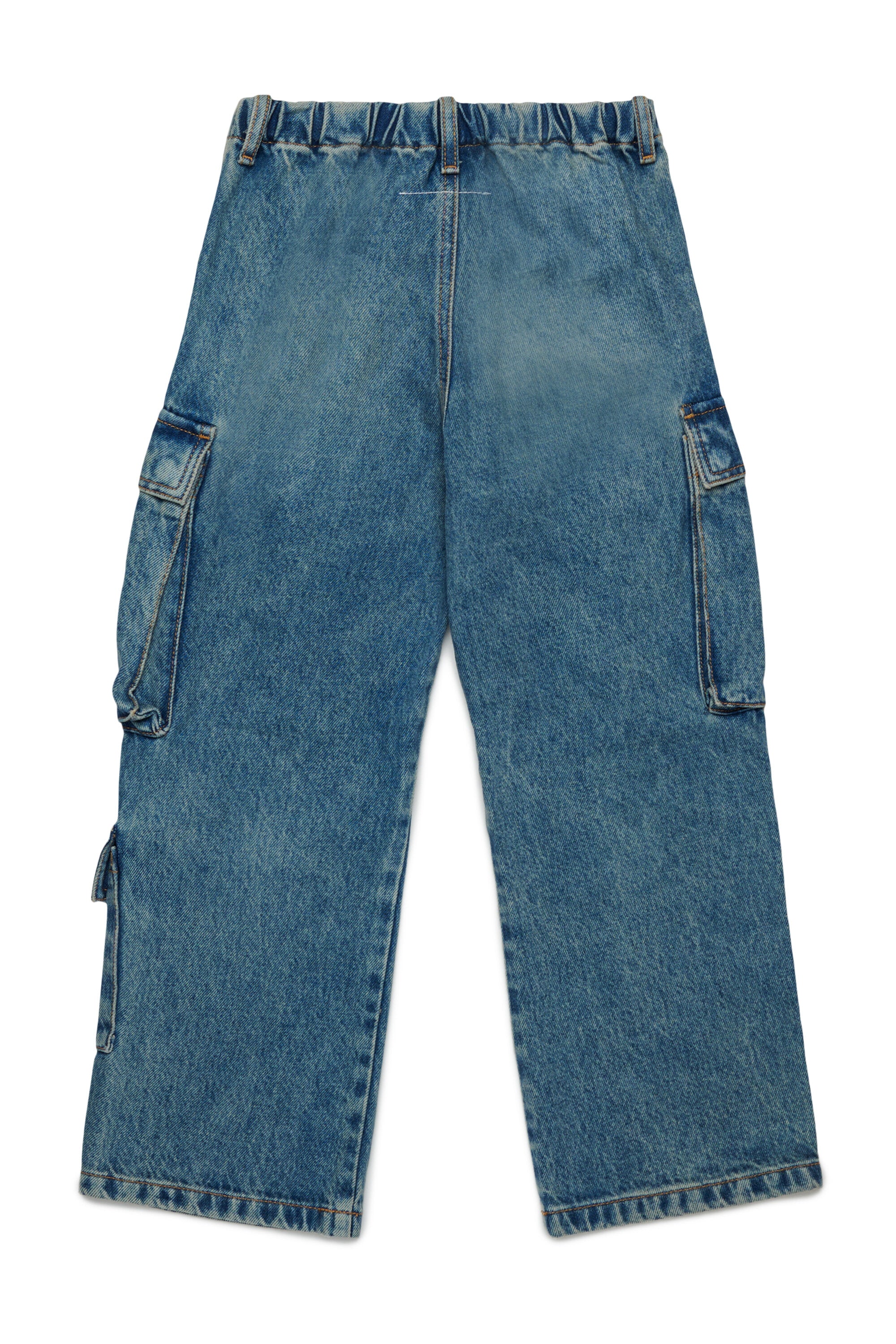 Medium blue shaded cargo jeans