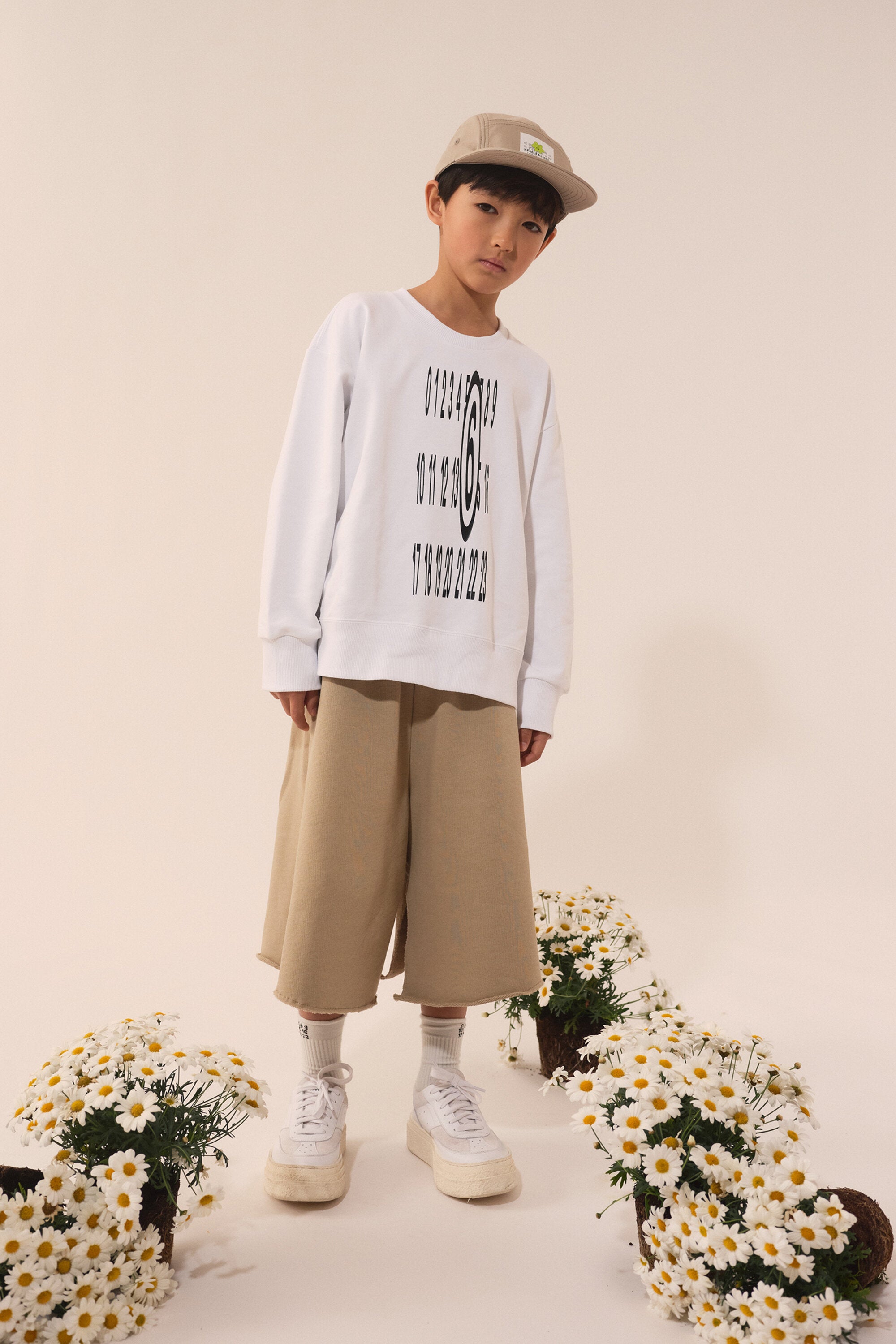 Sudadera de cuello redondo con logotipo elástico