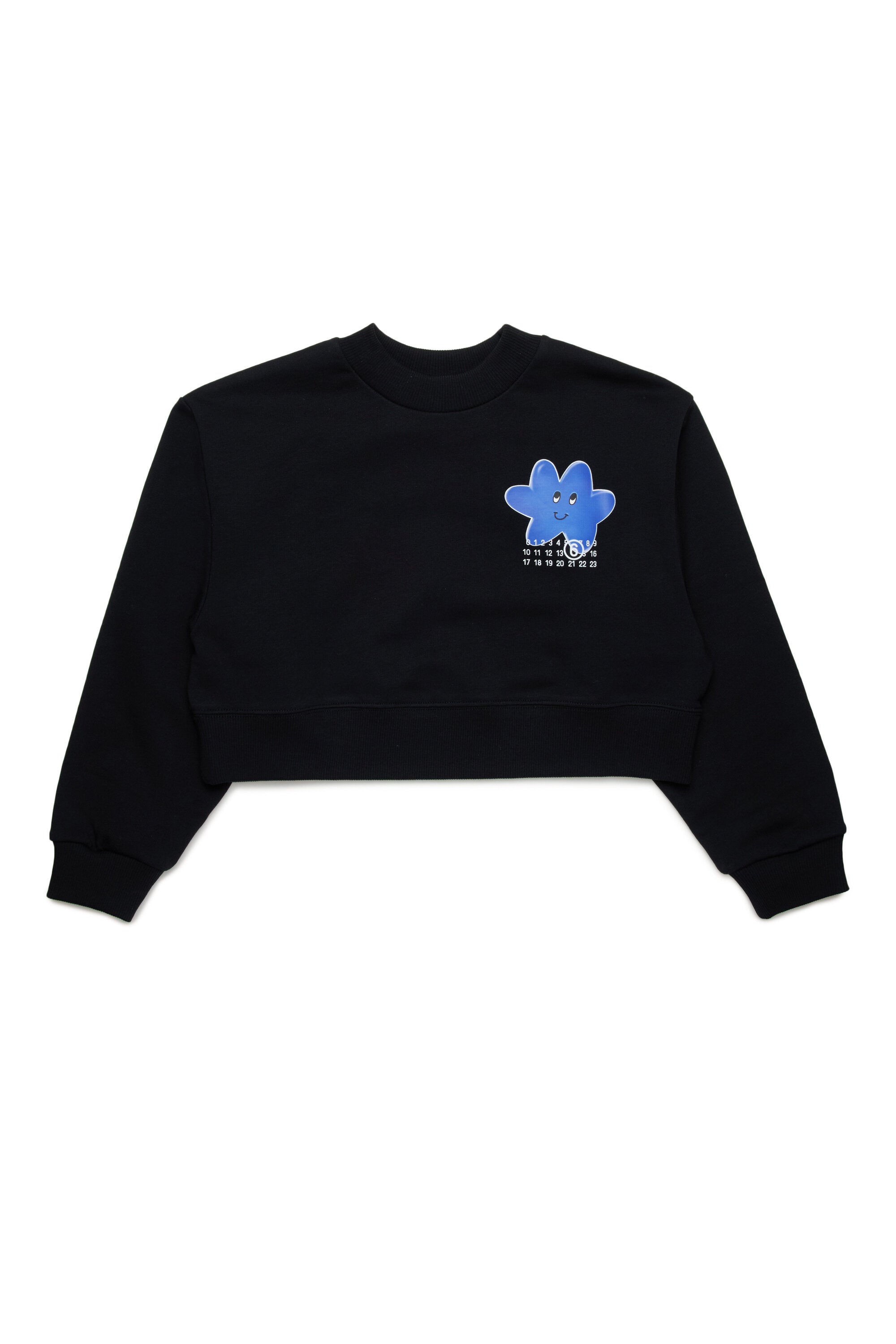 Crew-neck sweatshirt with Happy Star graphics