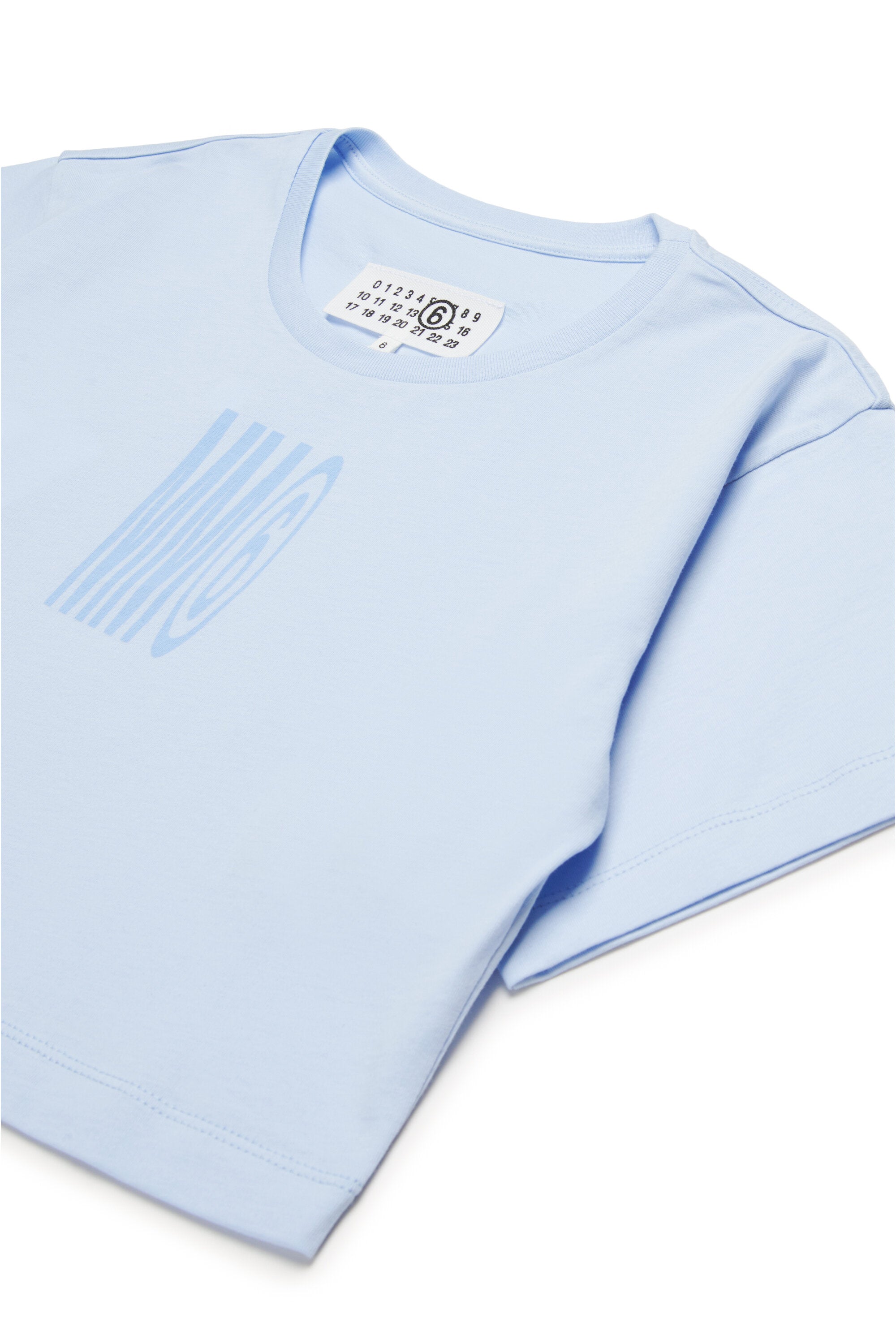 Cropped T-shirt with institutional logo