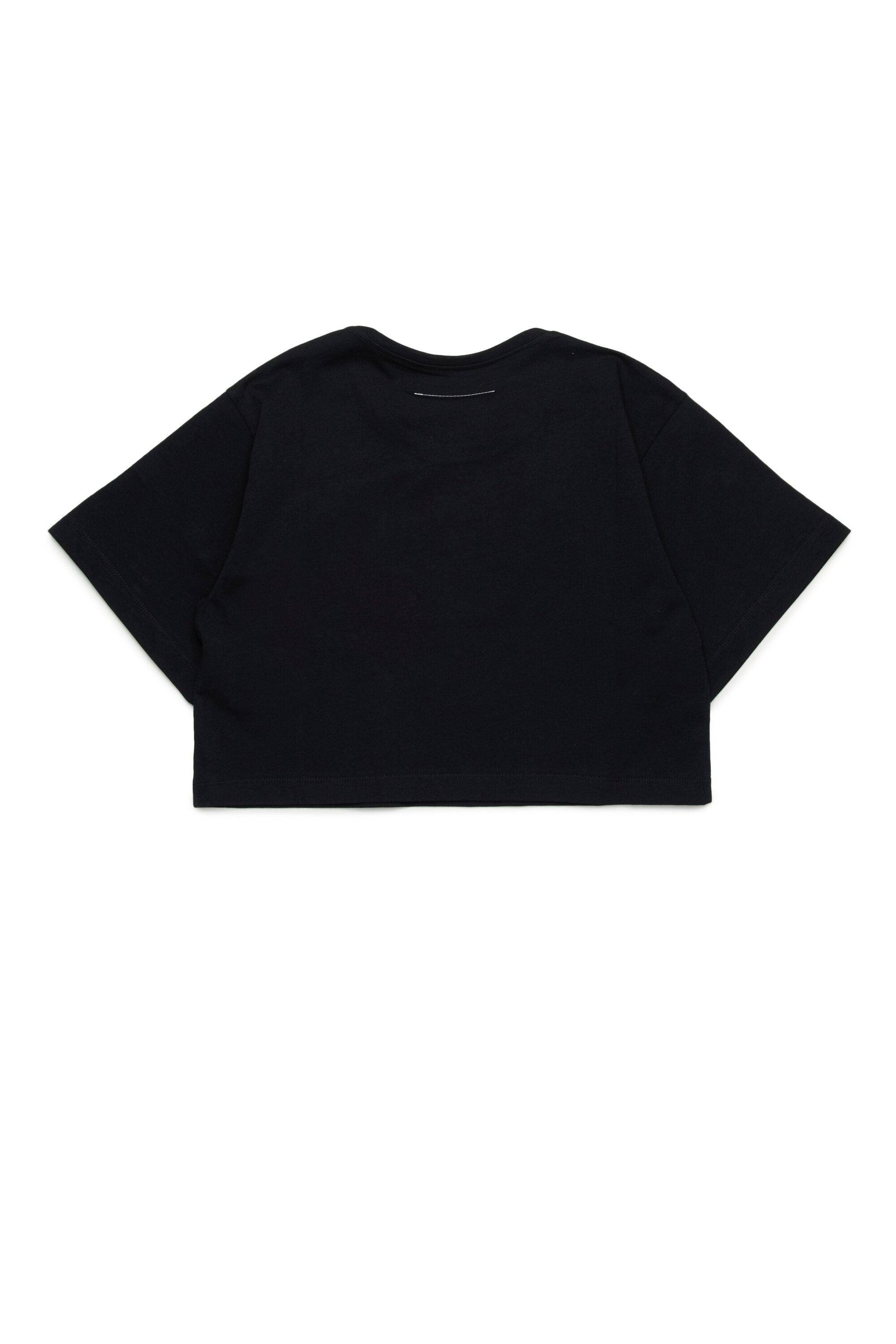 Cropped T-shirt with institutional logo