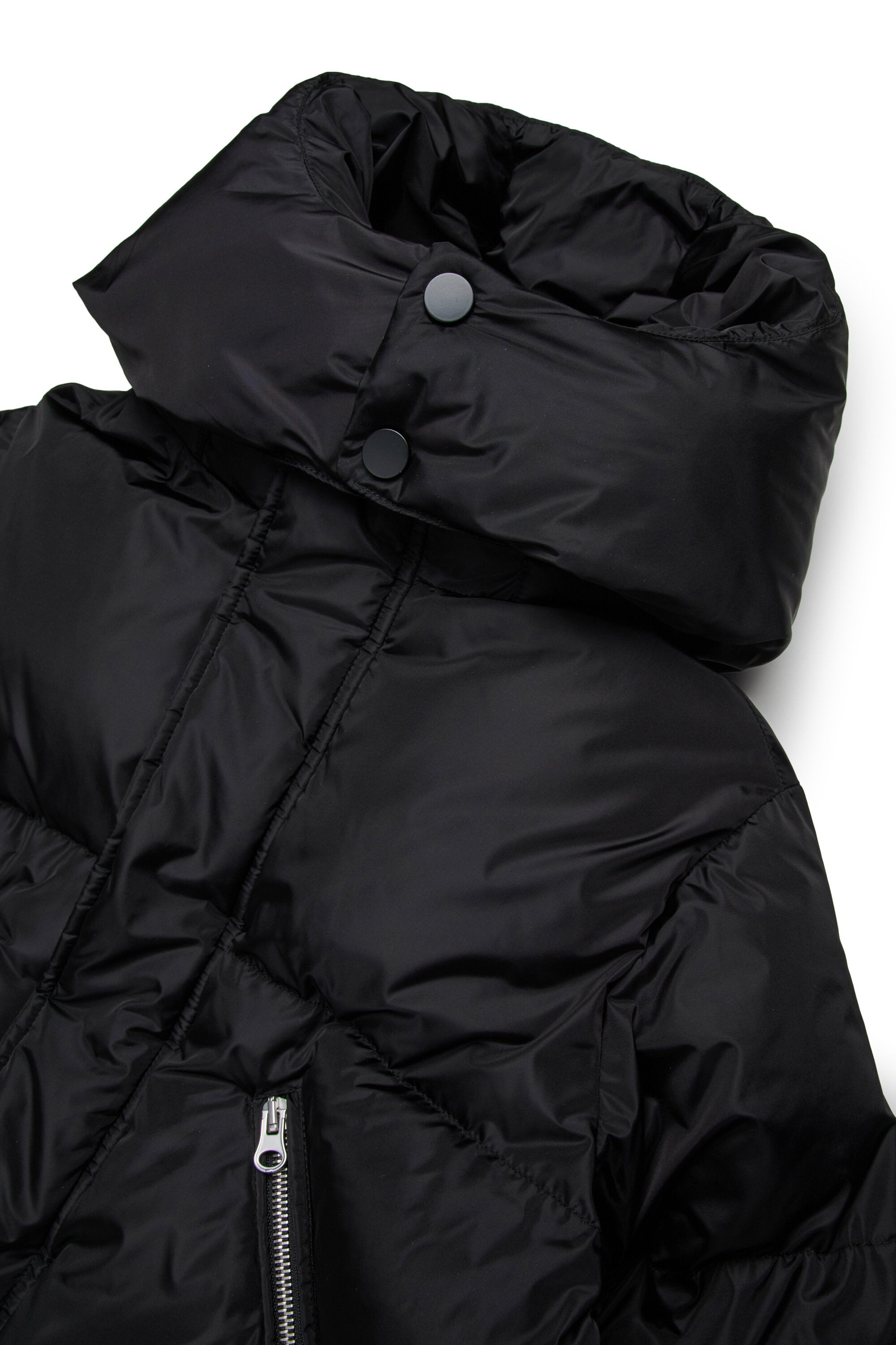 Chaqueta corta acolchada con cremallera