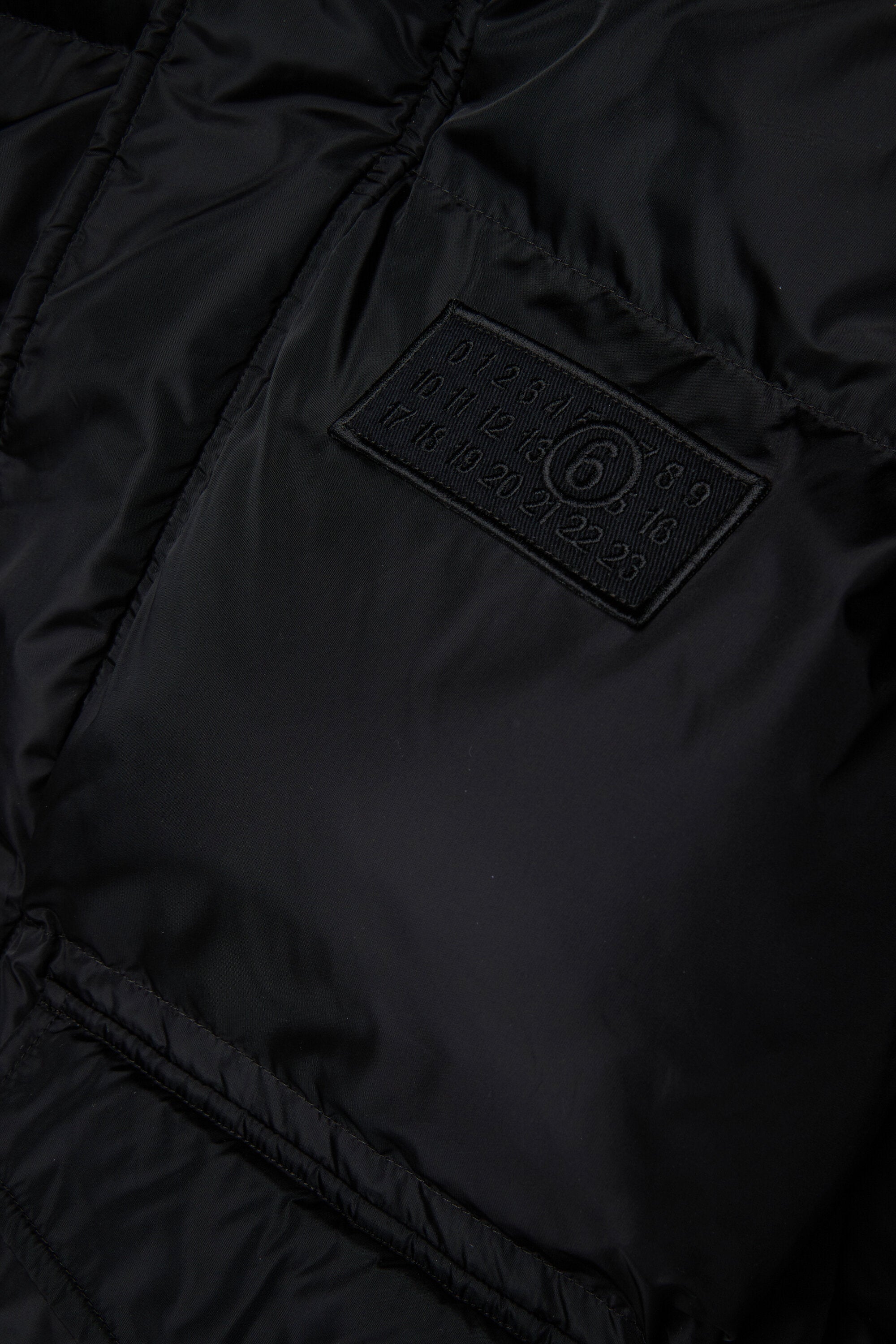 Long padded jacket with pockets