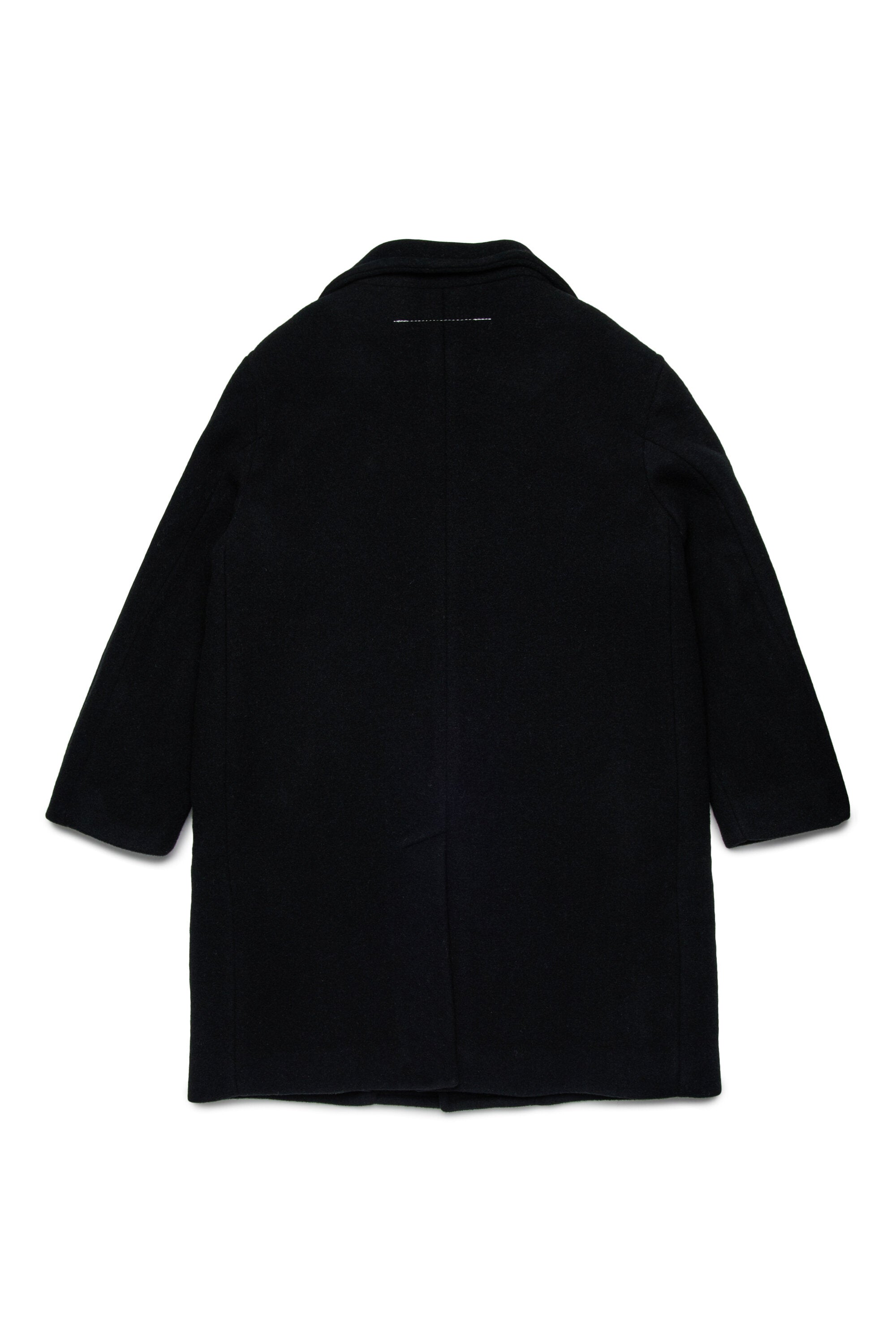 Long cloth coat with zip