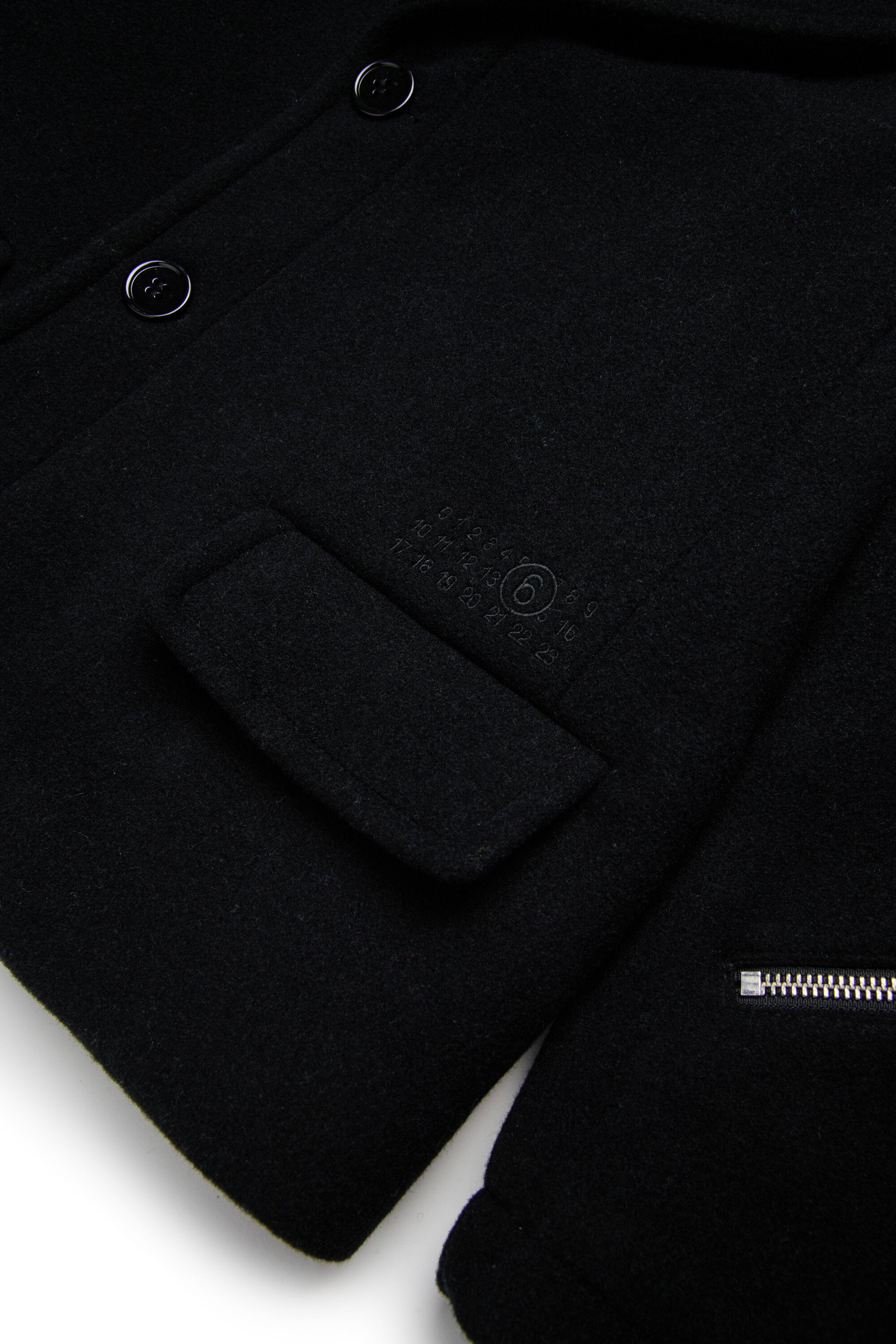 Short cloth coat with zip