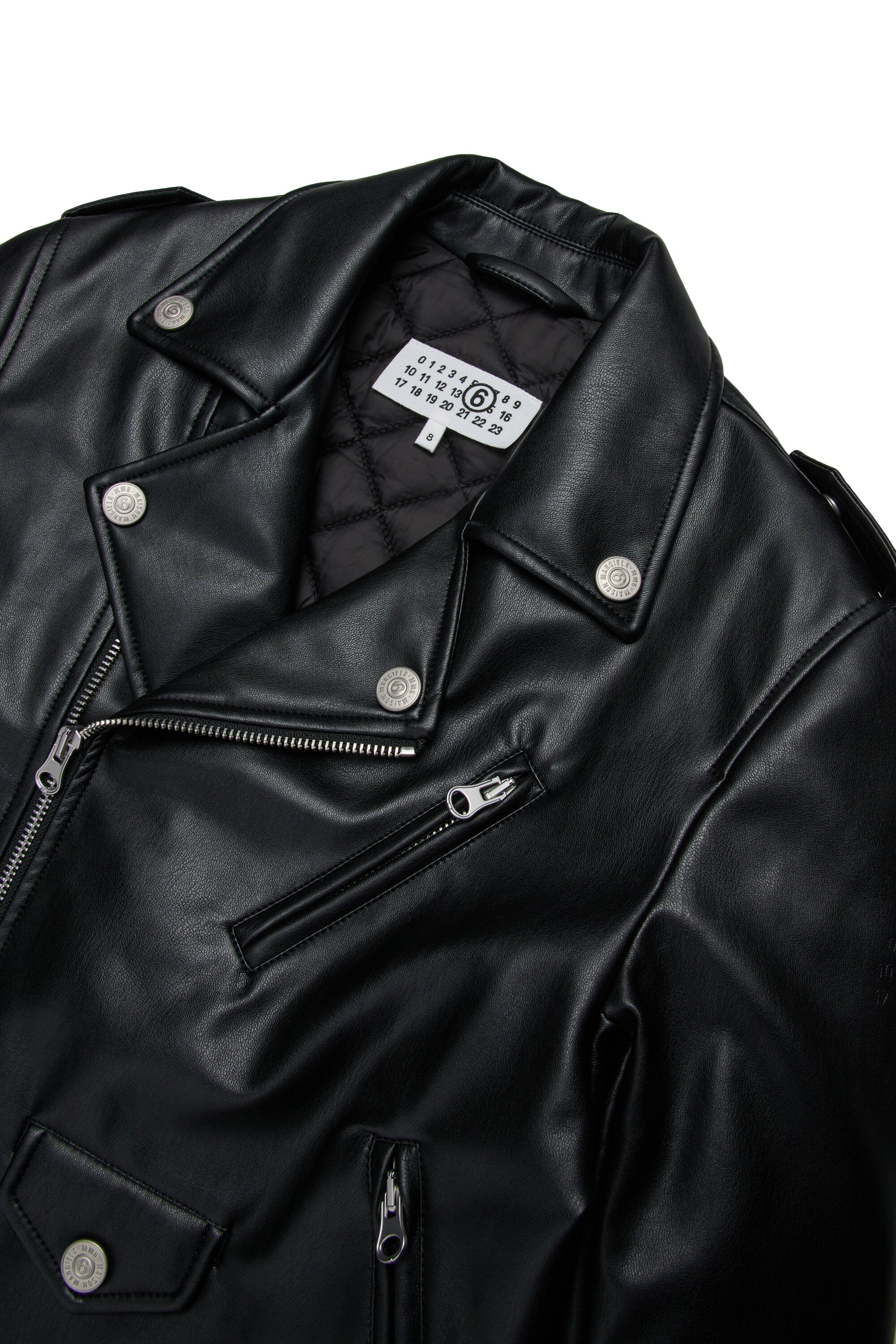 Coated fabric nail model biker jacket